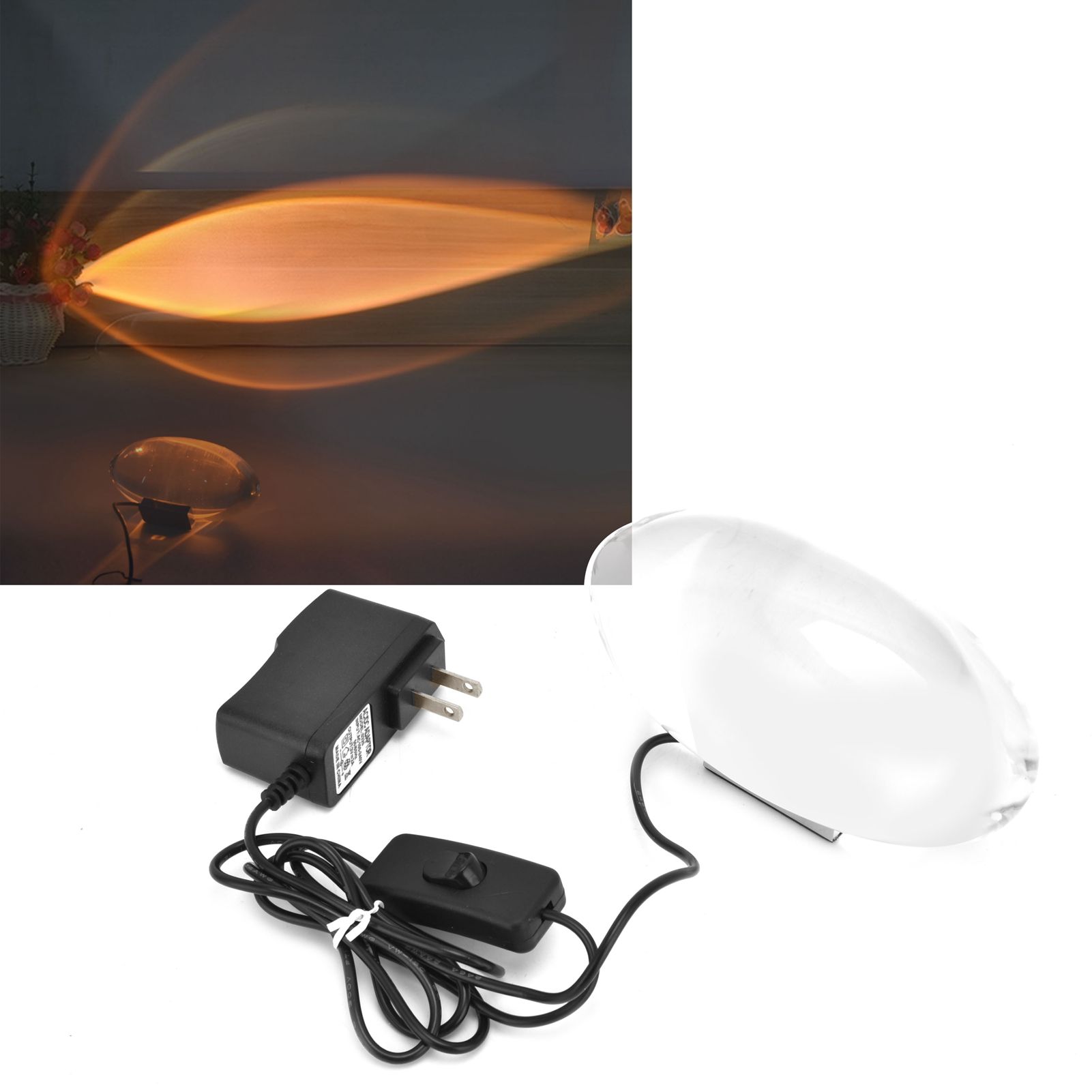 LED Crystal Table Lamp Projection Lamp for Bedroom Study Living Room Decor view 12