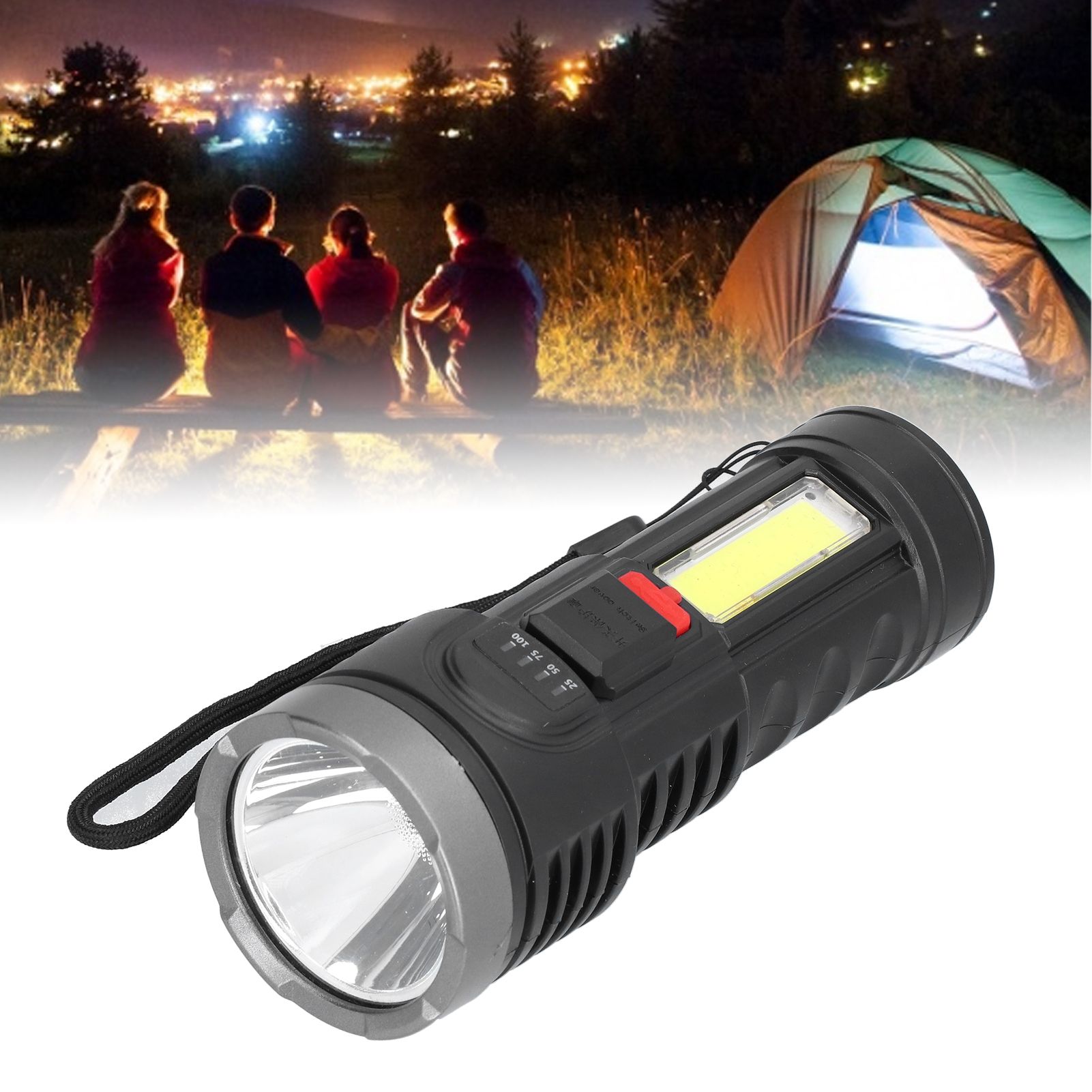 Strong Light Flashlight USB Rechargeable Portable Flashlight Multifunctional view 11
