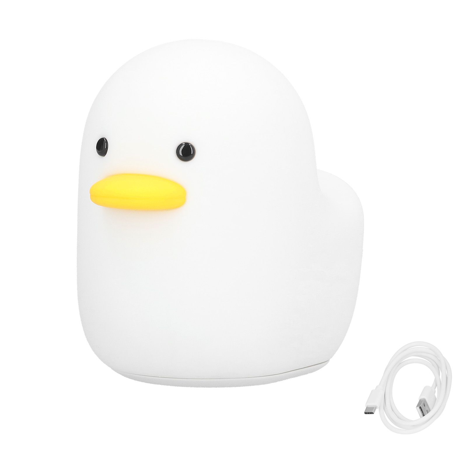 Night Light Cute Duck Shape Silicone USB Timing Night Lamp for Home Bedside view 2