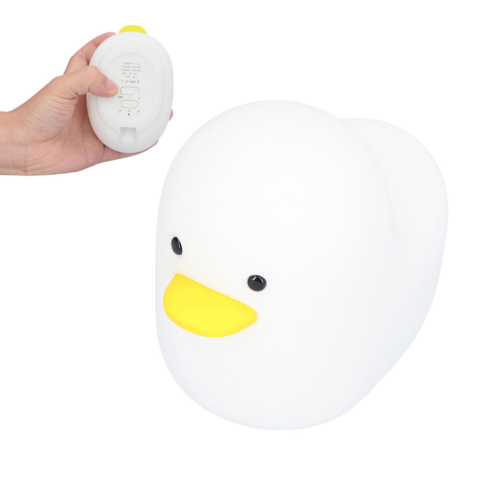 Night Light Cute Duck Shape Silicone USB Timing Night Lamp for Home Bedside view 9
