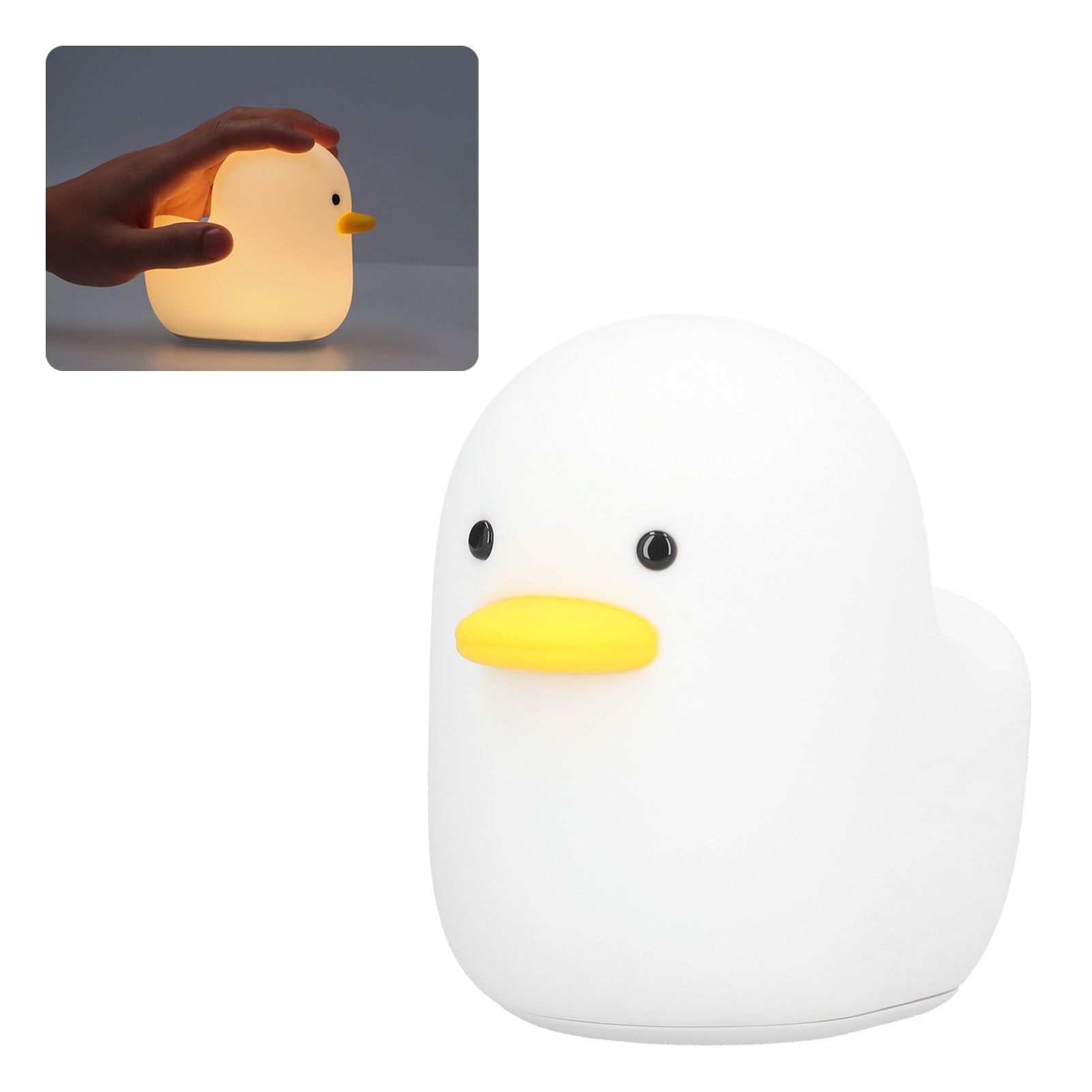 Night Light Cute Duck Shape Silicone USB Timing Night Lamp for Home Bedside view 10