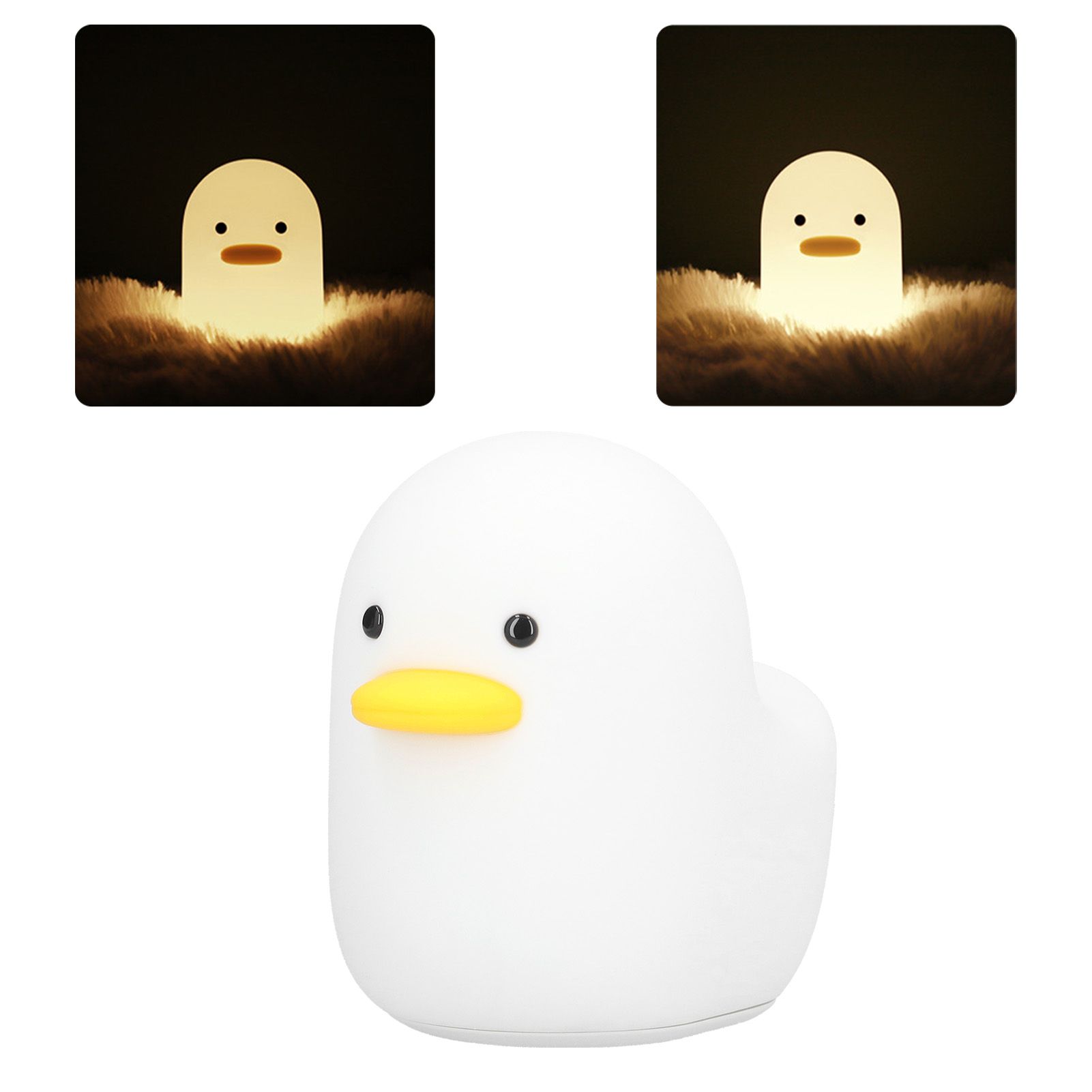 Night Light Cute Duck Shape Silicone USB Timing Night Lamp for Home Bedside view 12