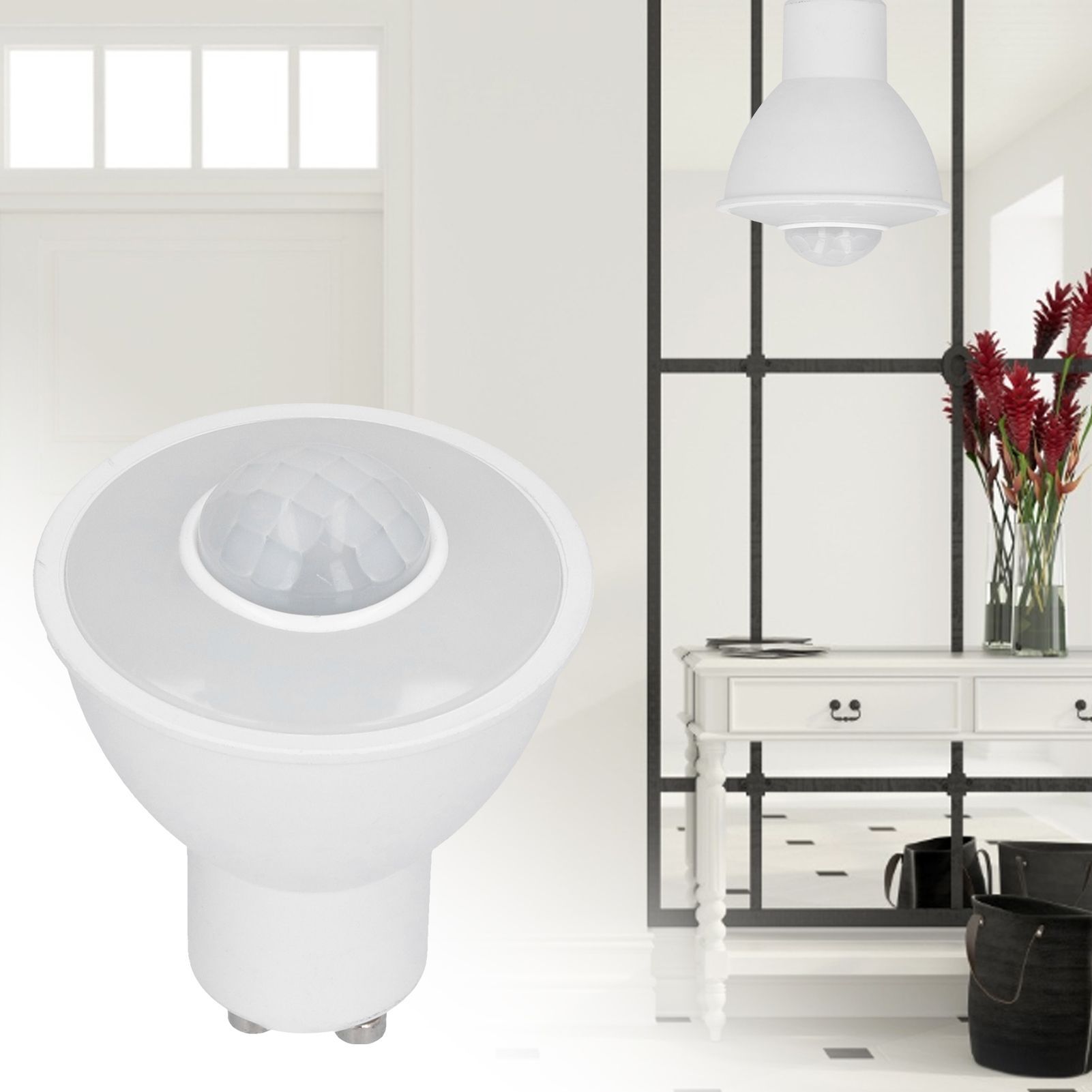GU10 Bulb Infrared Body Sensing Bulb 5W 500LM LED Bulb for Ceiling Corridor view 12