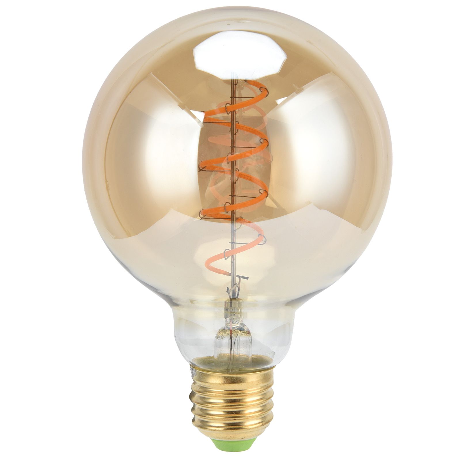 Light Bulb LED Dimmable Flexible Filament Single Spiral Retro E27 4W Warm view 2