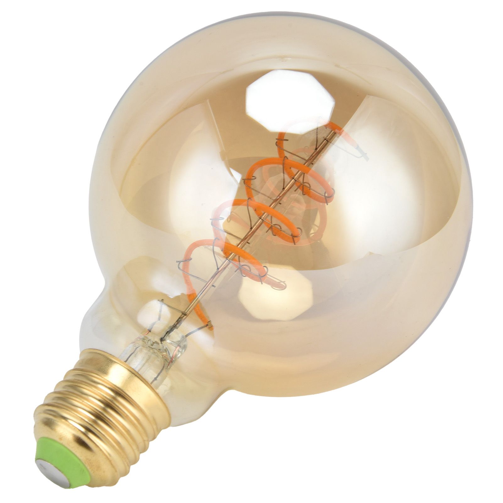 Light Bulb LED Dimmable Flexible Filament Single Spiral Retro E27 4W Warm view 5