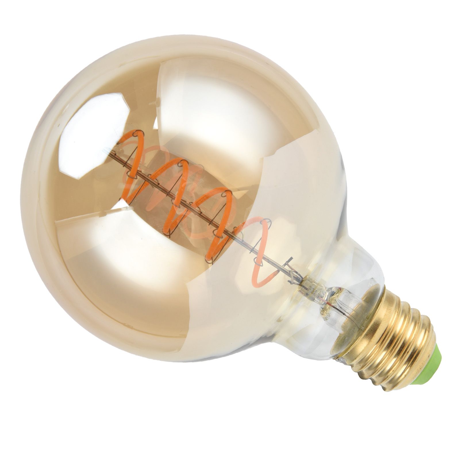 Light Bulb LED Dimmable Flexible Filament Single Spiral Retro E27 4W Warm view 10