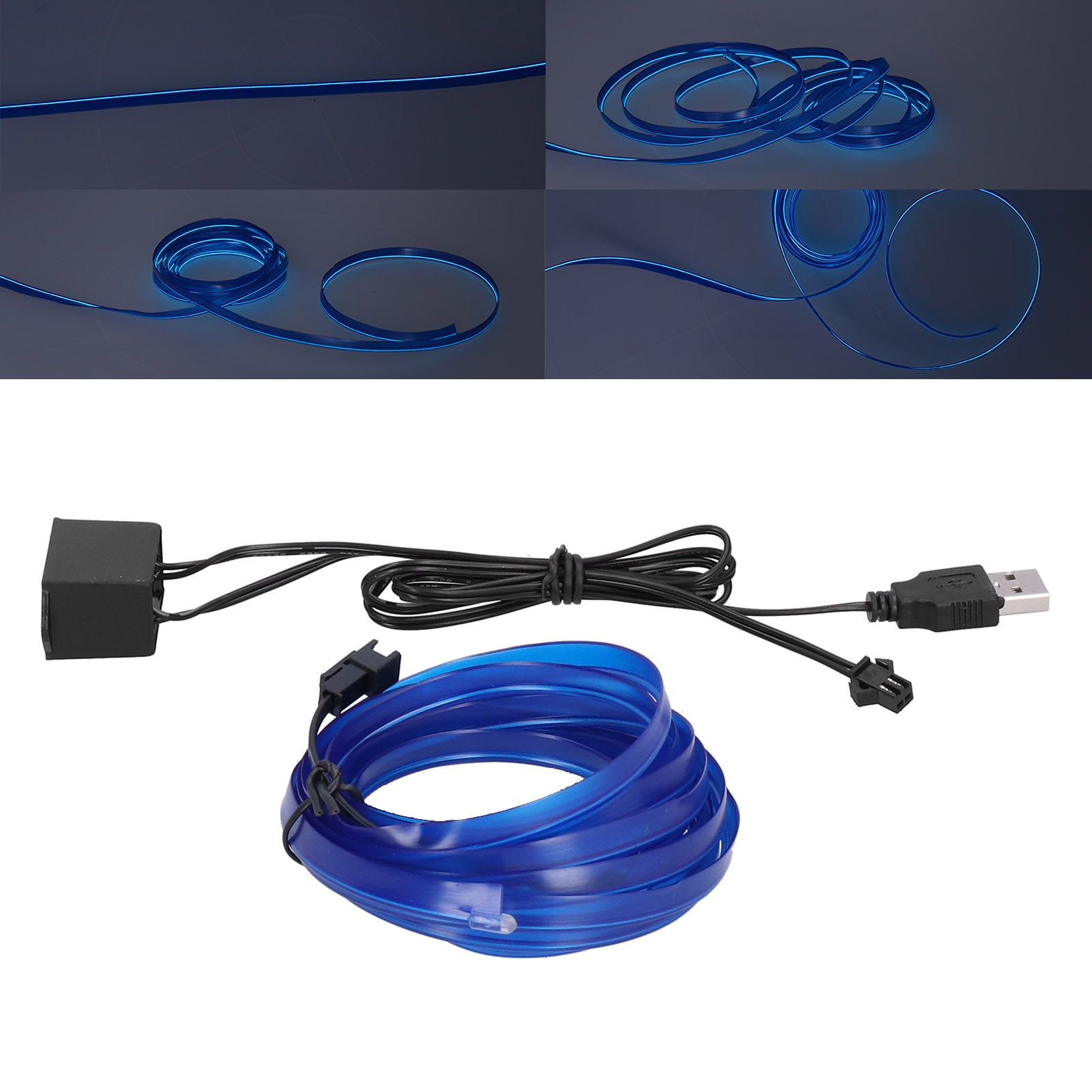 3 Meters / 9.8ft USB Car Ambient Light Flexible LED Light Strip Car Interior view 11