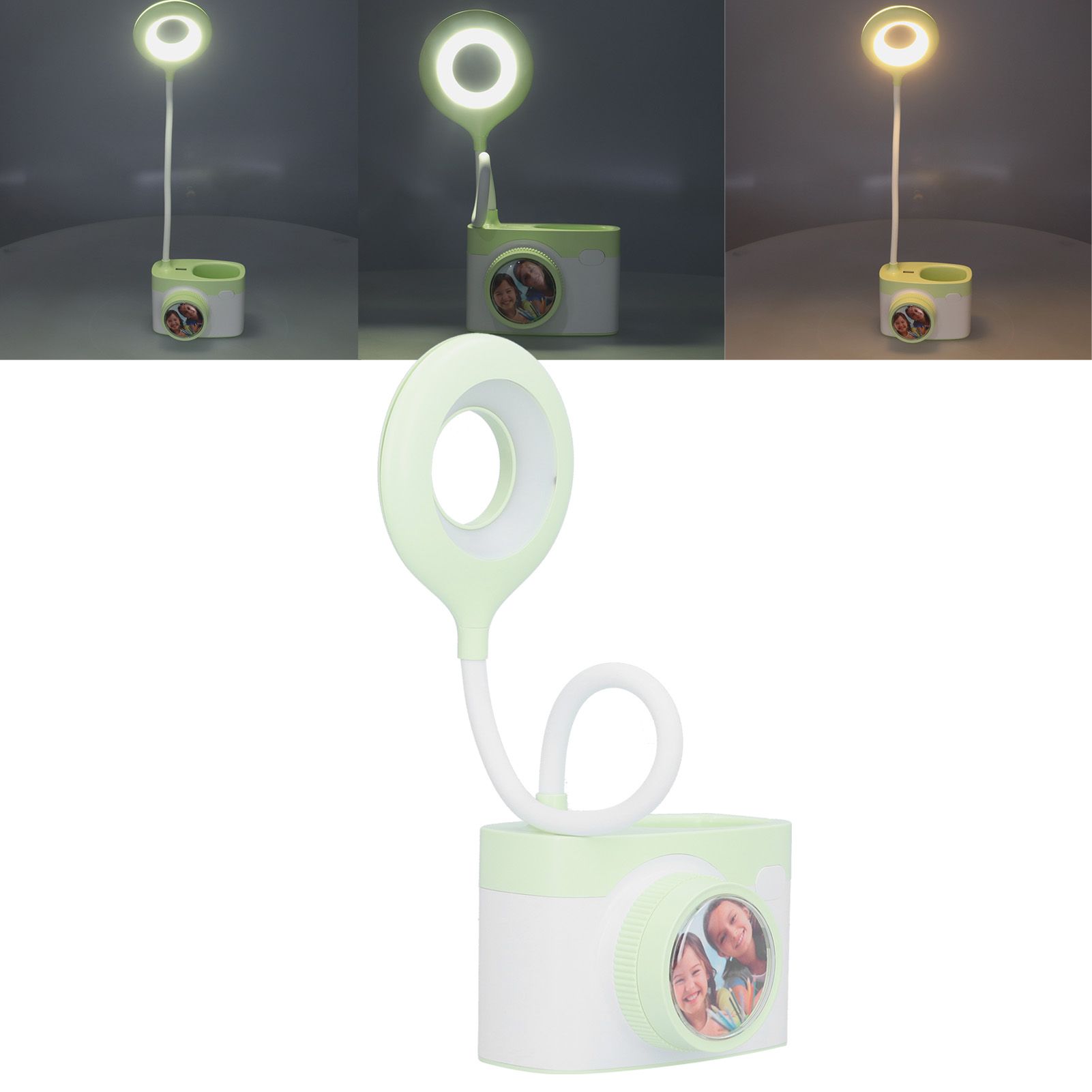 Desk Lamp Multifunctional Small Camera Shape Desktop LED Soft Light USB view 10