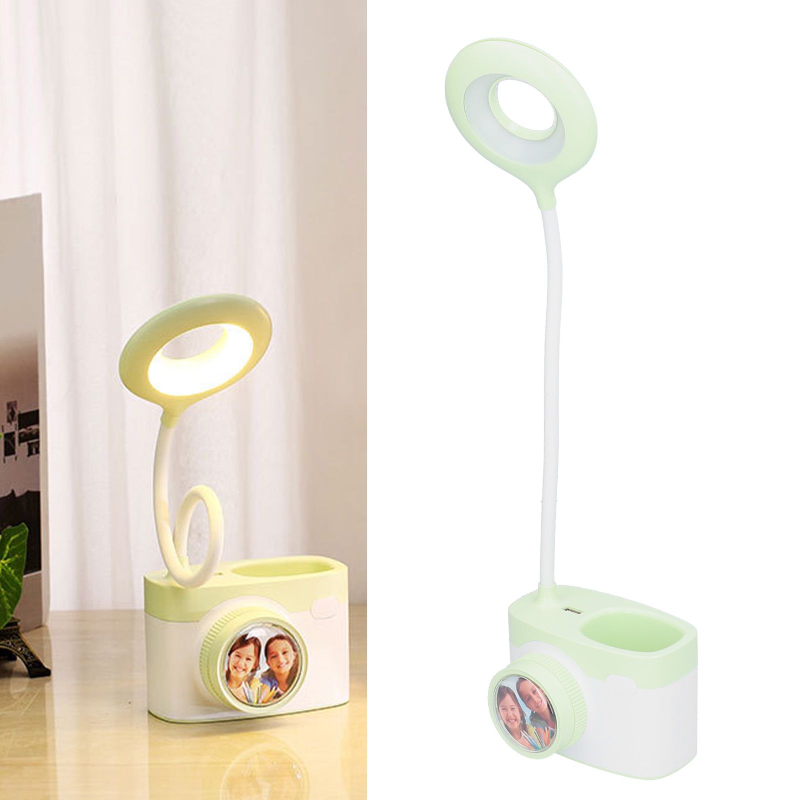 Desk Lamp Multifunctional Small Camera Shape Desktop LED Soft Light USB view 11