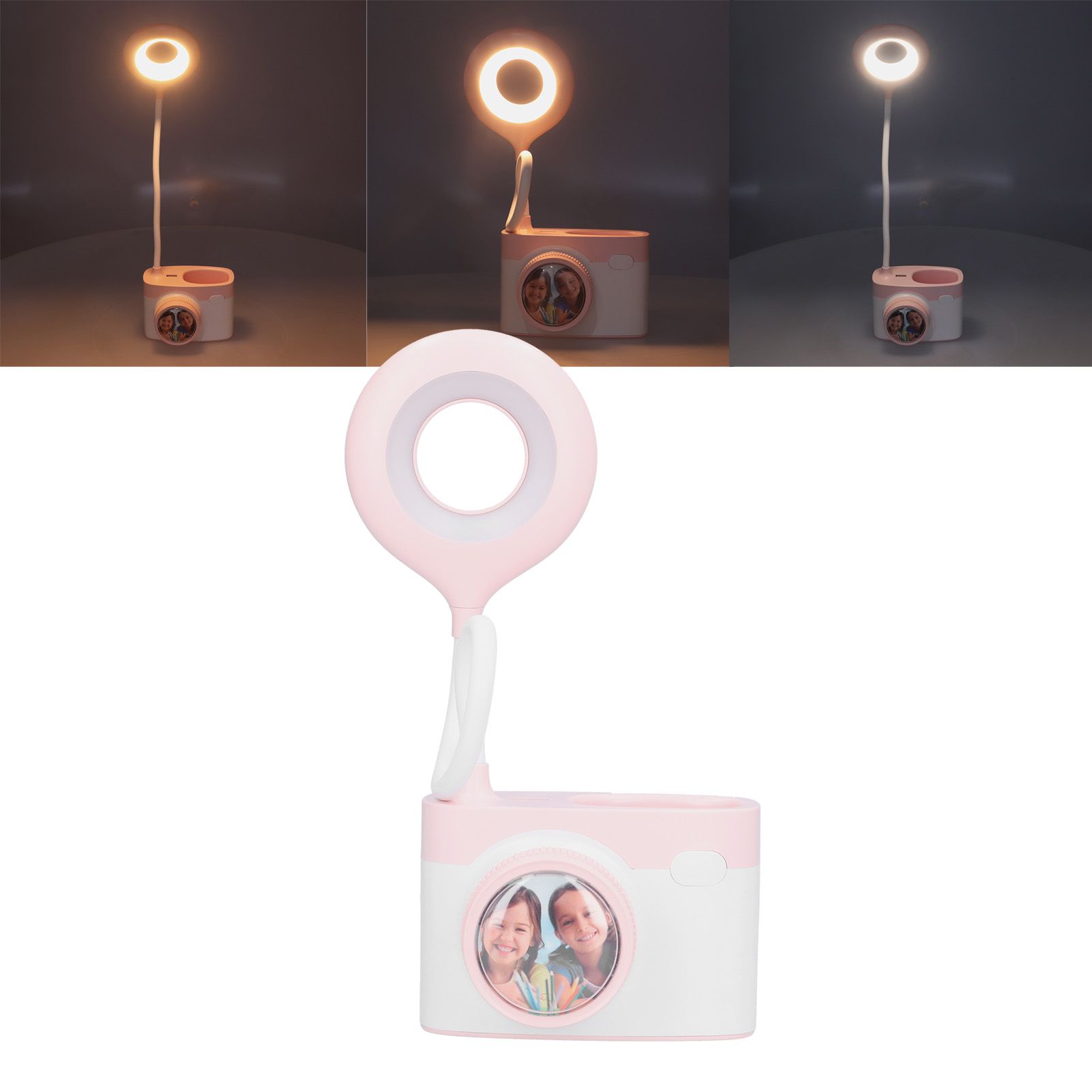 Desk Lamp Multifunctional Small Camera Shape Desktop LED Soft Light USB view 5