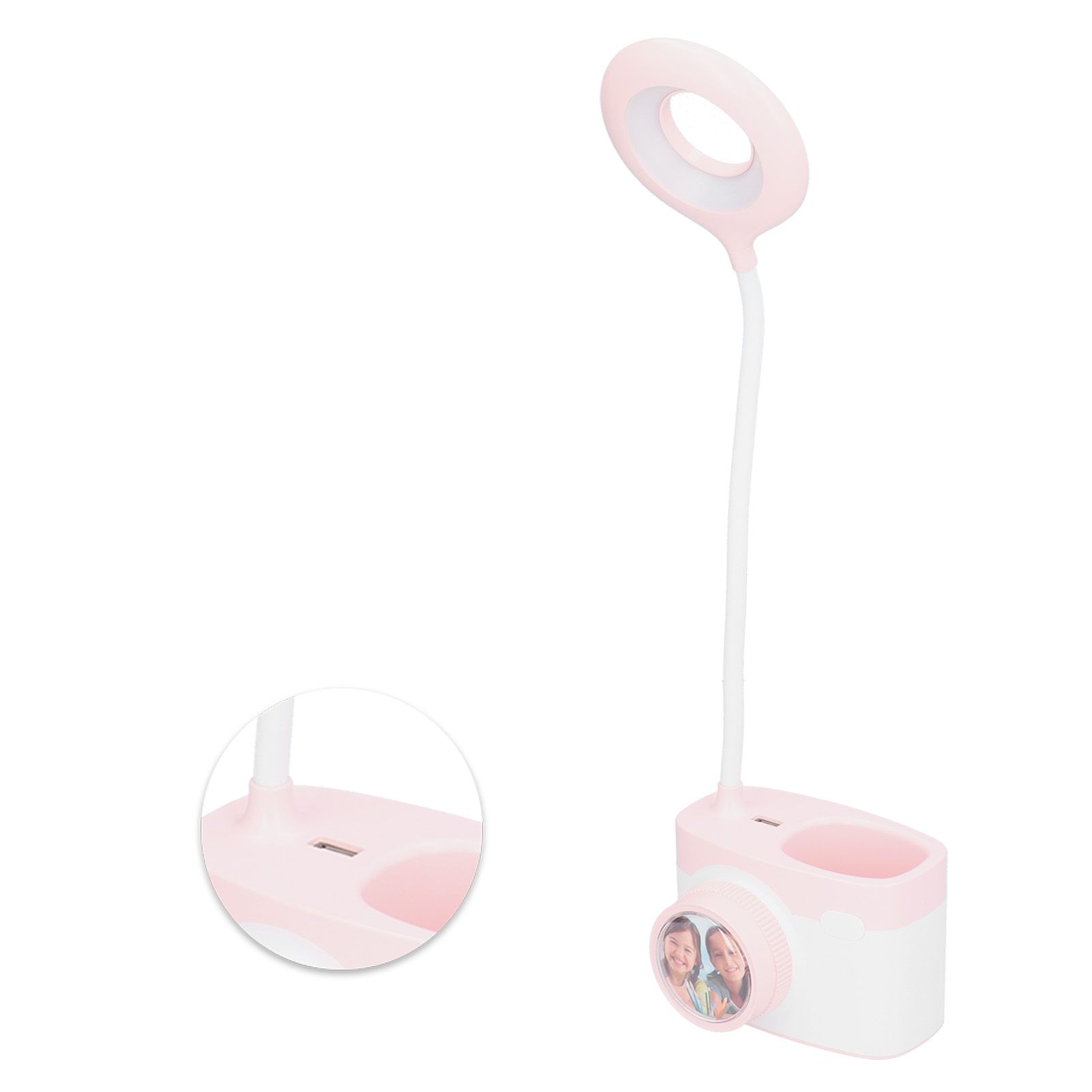 Desk Lamp Multifunctional Small Camera Shape Desktop LED Soft Light USB view 10