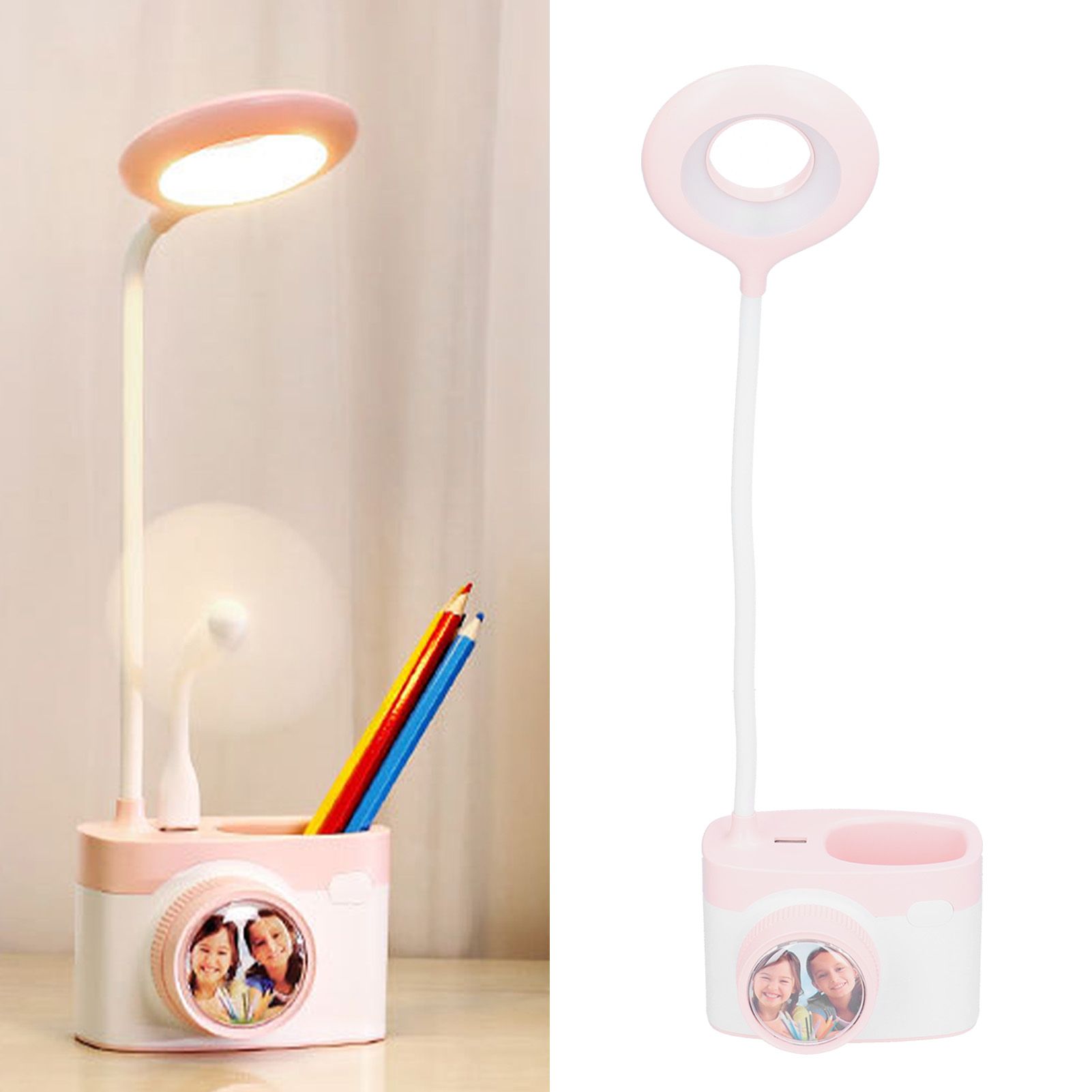 Desk Lamp Multifunctional Small Camera Shape Desktop LED Soft Light USB view 12