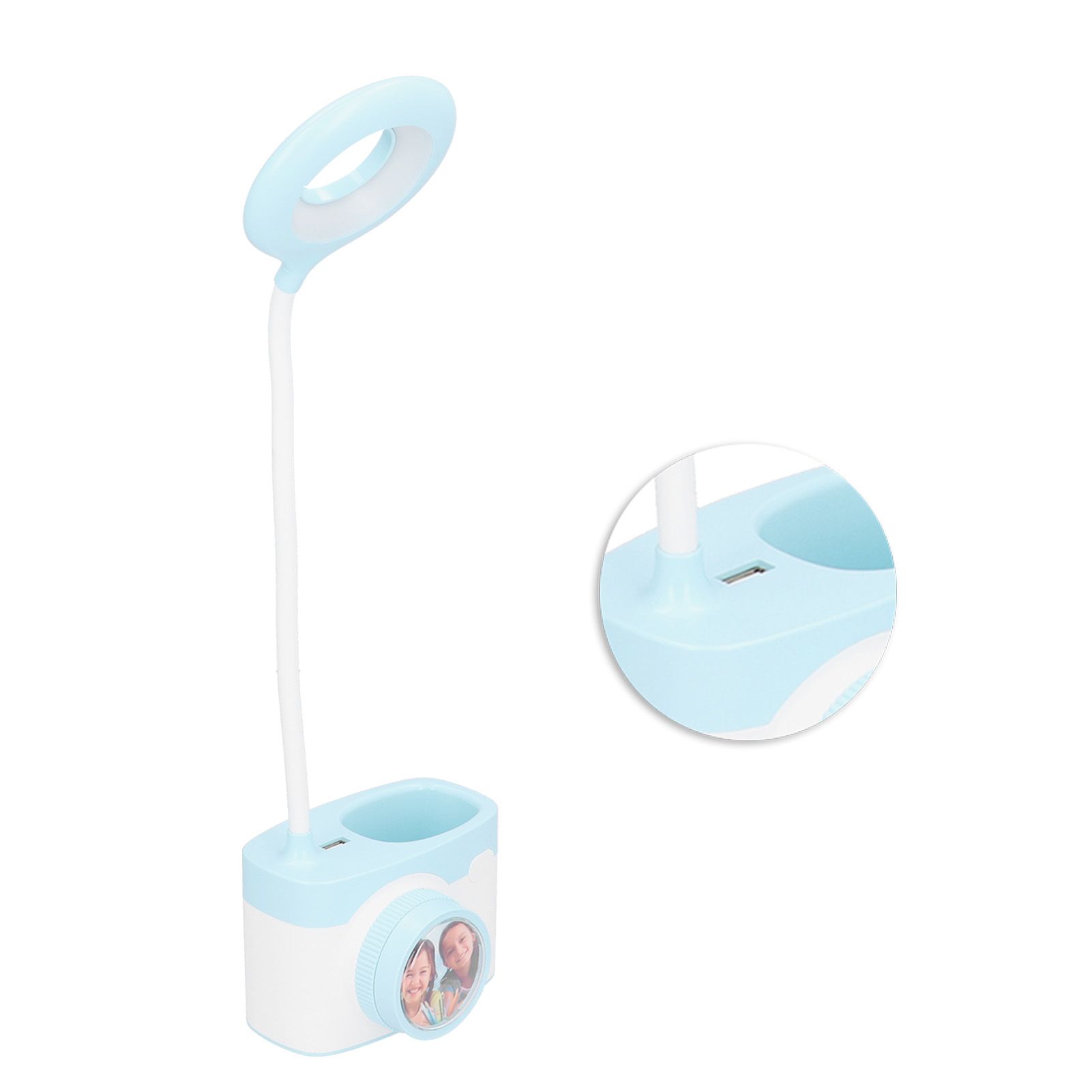Desk Lamp Multifunctional Small Camera Shape Desktop LED Soft Light USB view 9