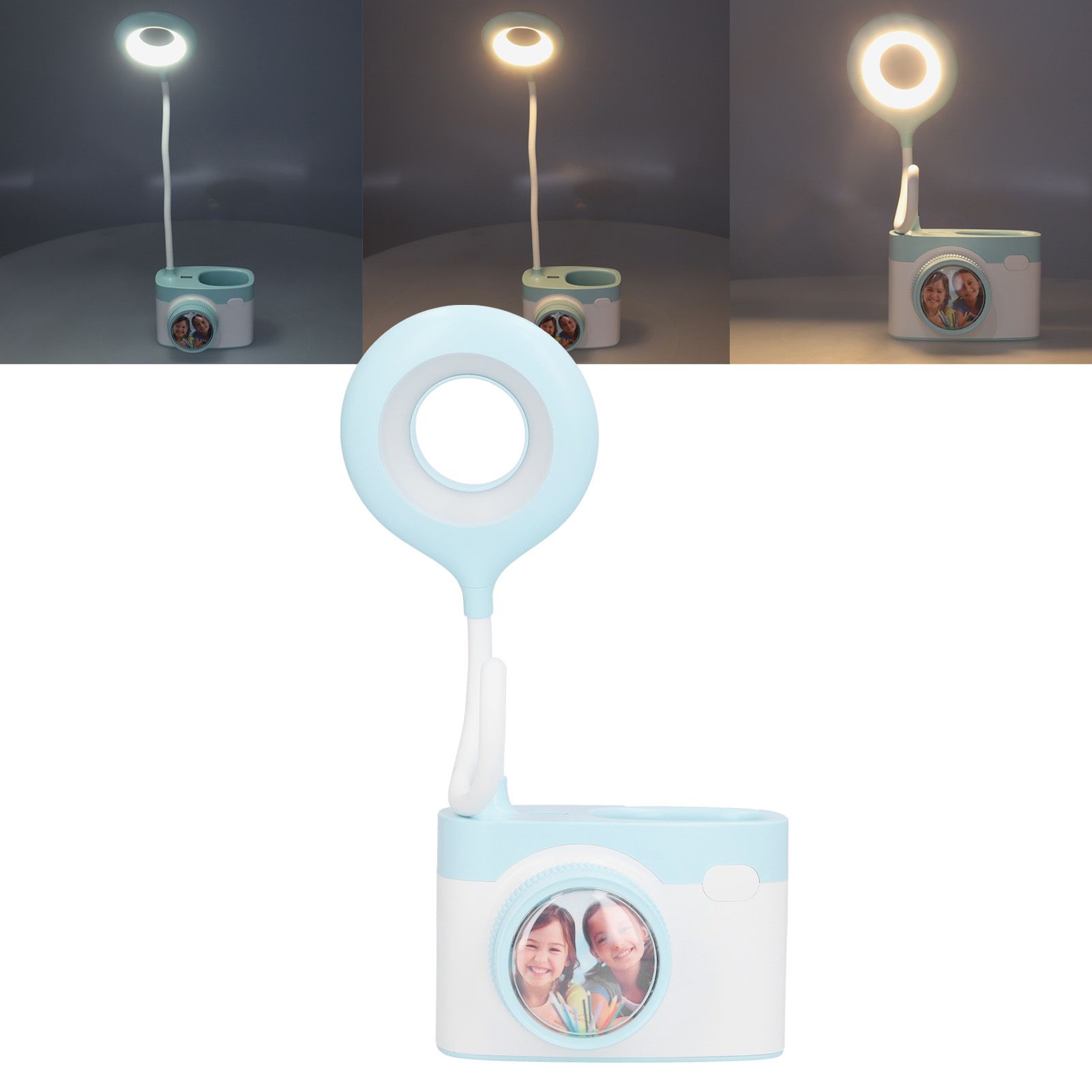 Desk Lamp Multifunctional Small Camera Shape Desktop LED Soft Light USB view 10