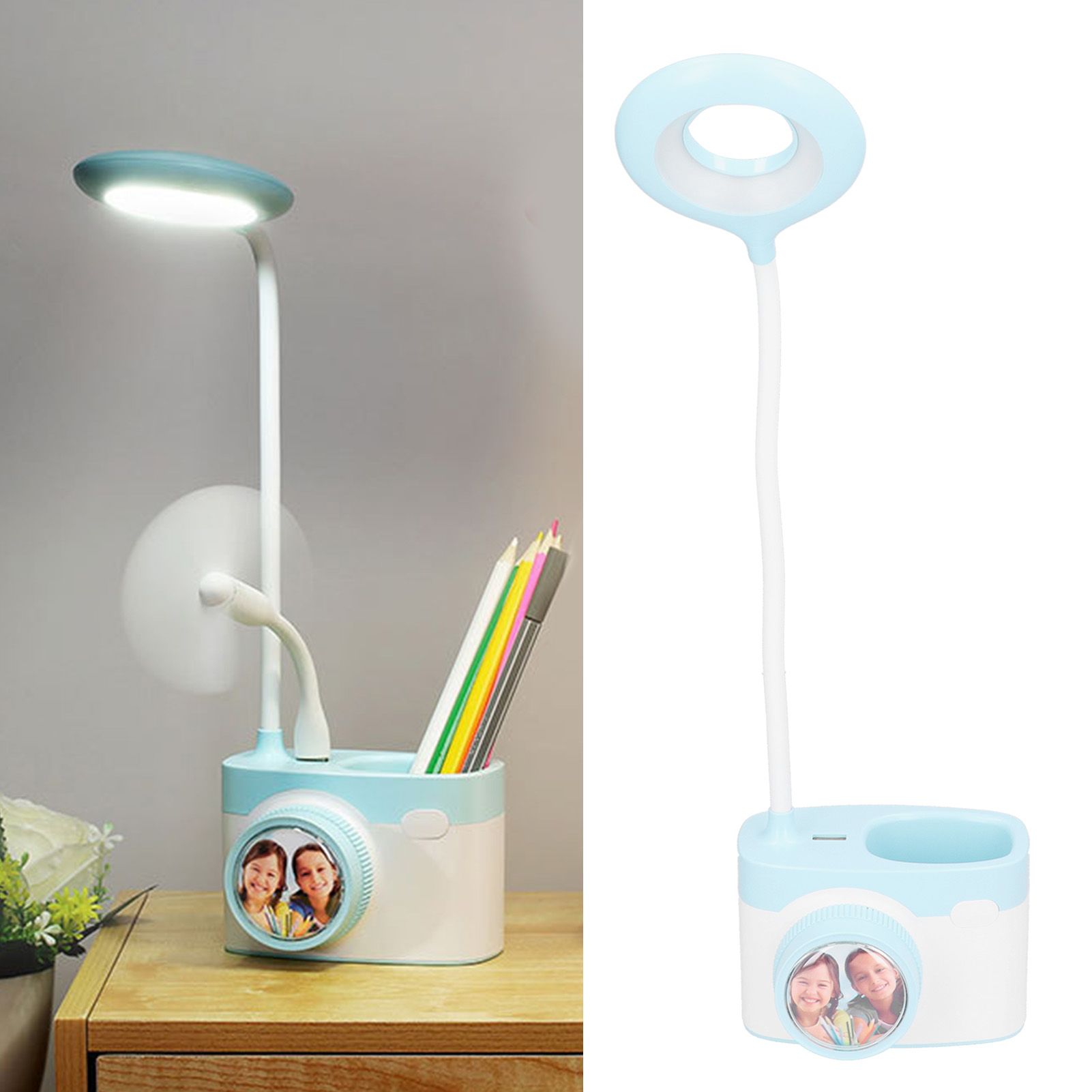 Desk Lamp Multifunctional Small Camera Shape Desktop LED Soft Light USB view 11