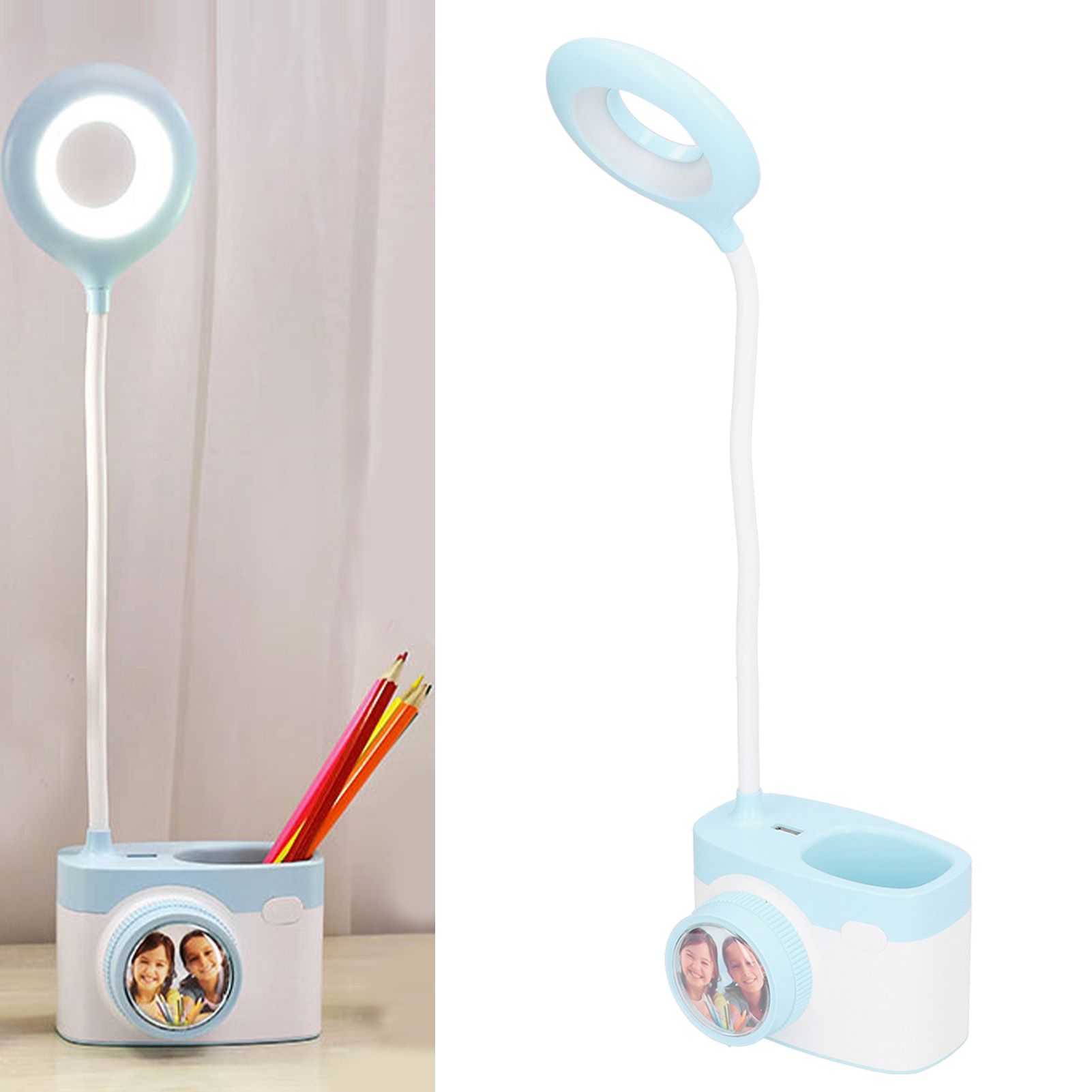 Desk Lamp Multifunctional Small Camera Shape Desktop LED Soft Light USB view 12