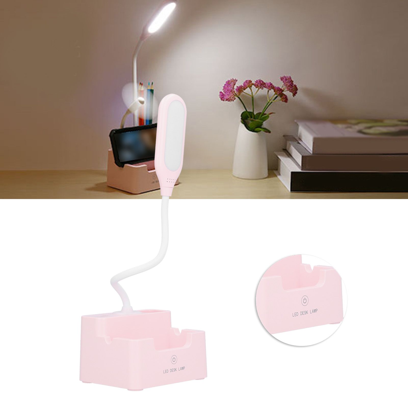 Eye Protection Desk Lamp Student Bedroom Book Light Touch Multifunctional Pen view 12