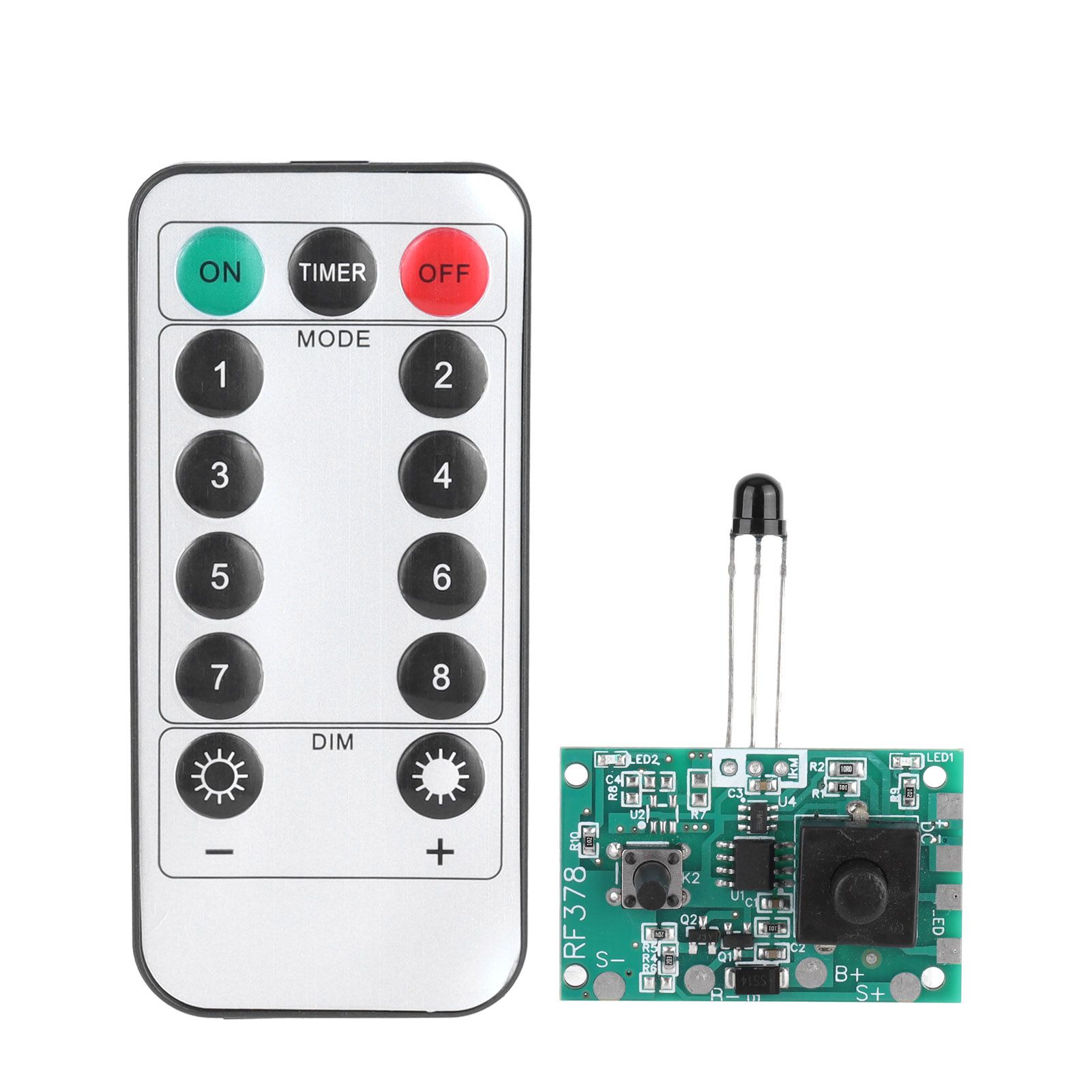 3.7V Solar Lamp String Controller Module Circuit Board with Remote Control for view 2