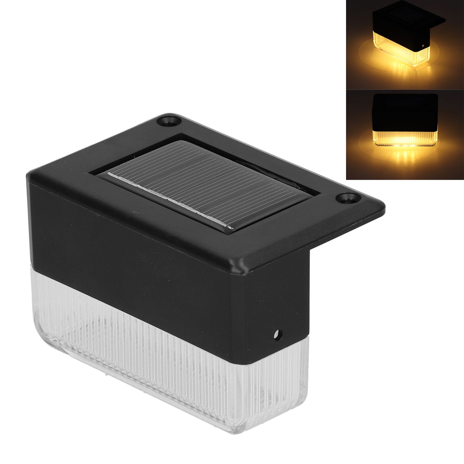 4PCS Solar Stair Lamp 3LED Step Lamp Landscape Light for Outdoor Garden