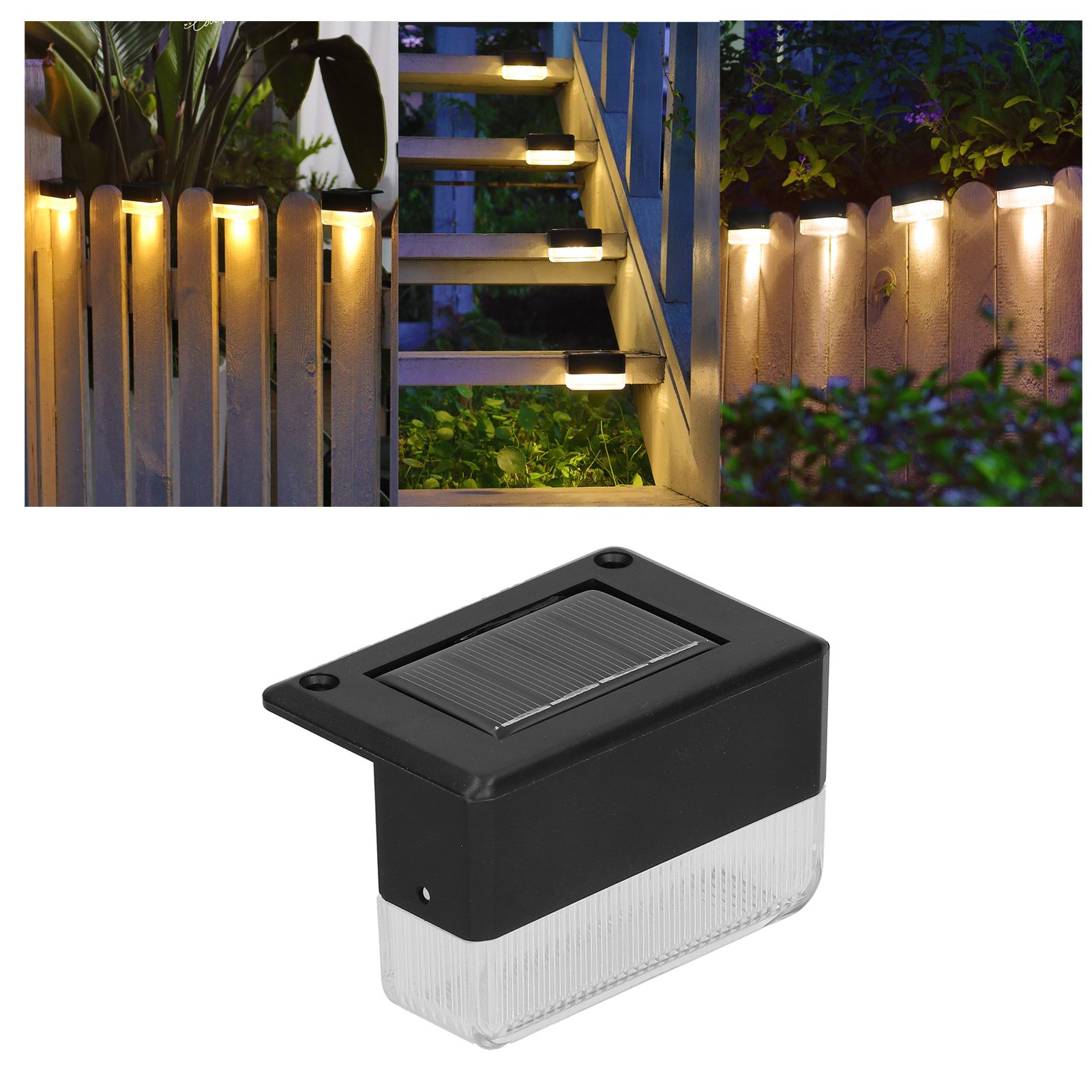 4PCS Solar Stair Lamp 3LED Step Lamp Landscape Light for Outdoor Garden view 11