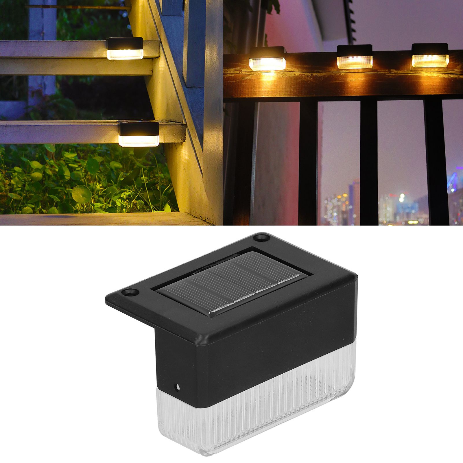 4PCS Solar Stair Lamp 3LED Step Lamp Landscape Light for Outdoor Garden view 12