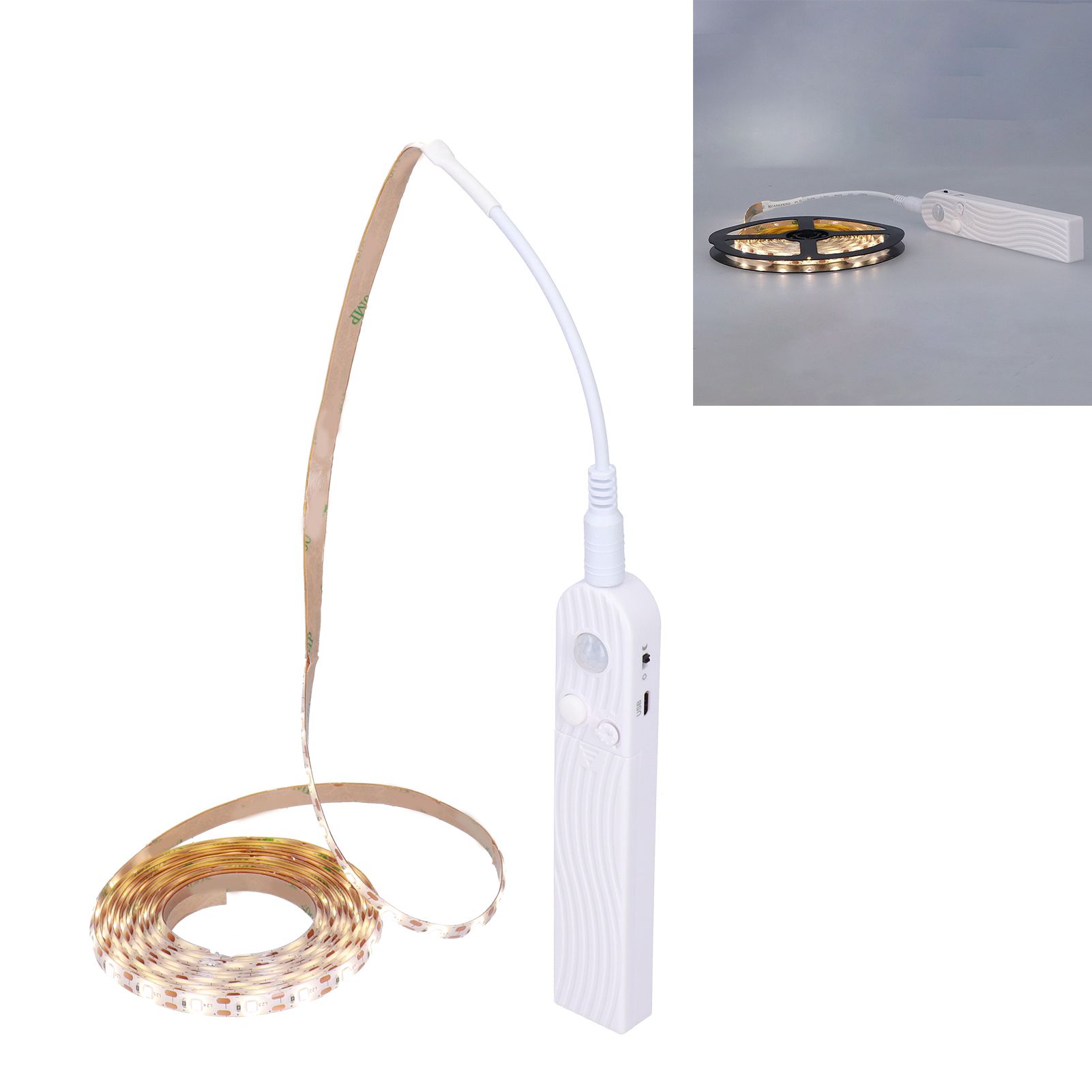 Radar Human Body Induction Light Strip 5V 3Meter 180LED Waterproof Cabinet view 10