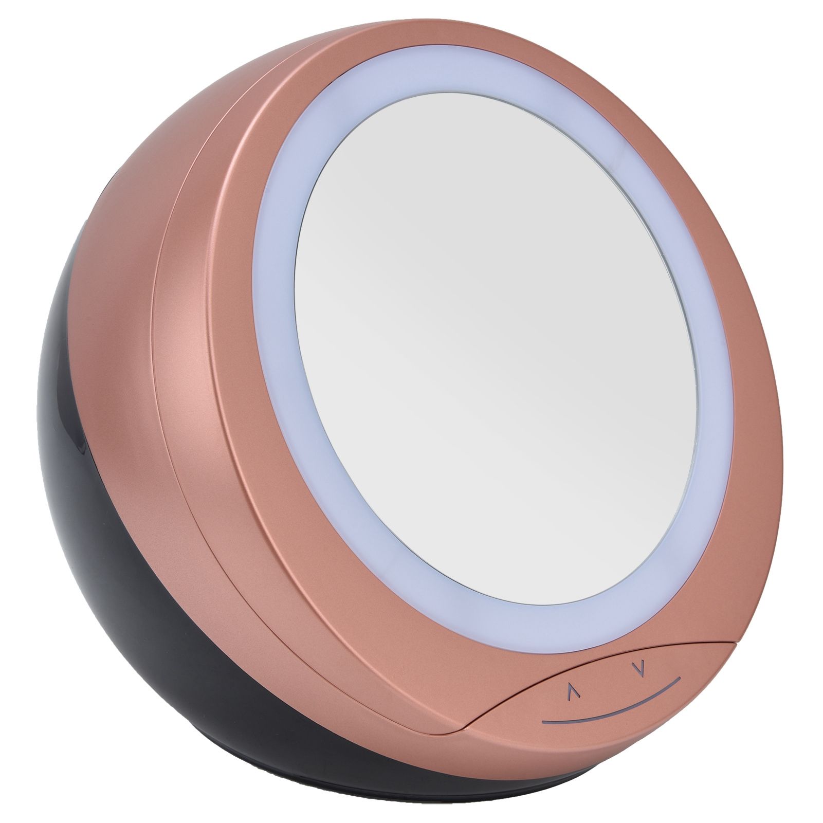 Round Makeup Mirror Dimmable White LED 2 In 1 USB Charging Cosmetic Mirror view 3