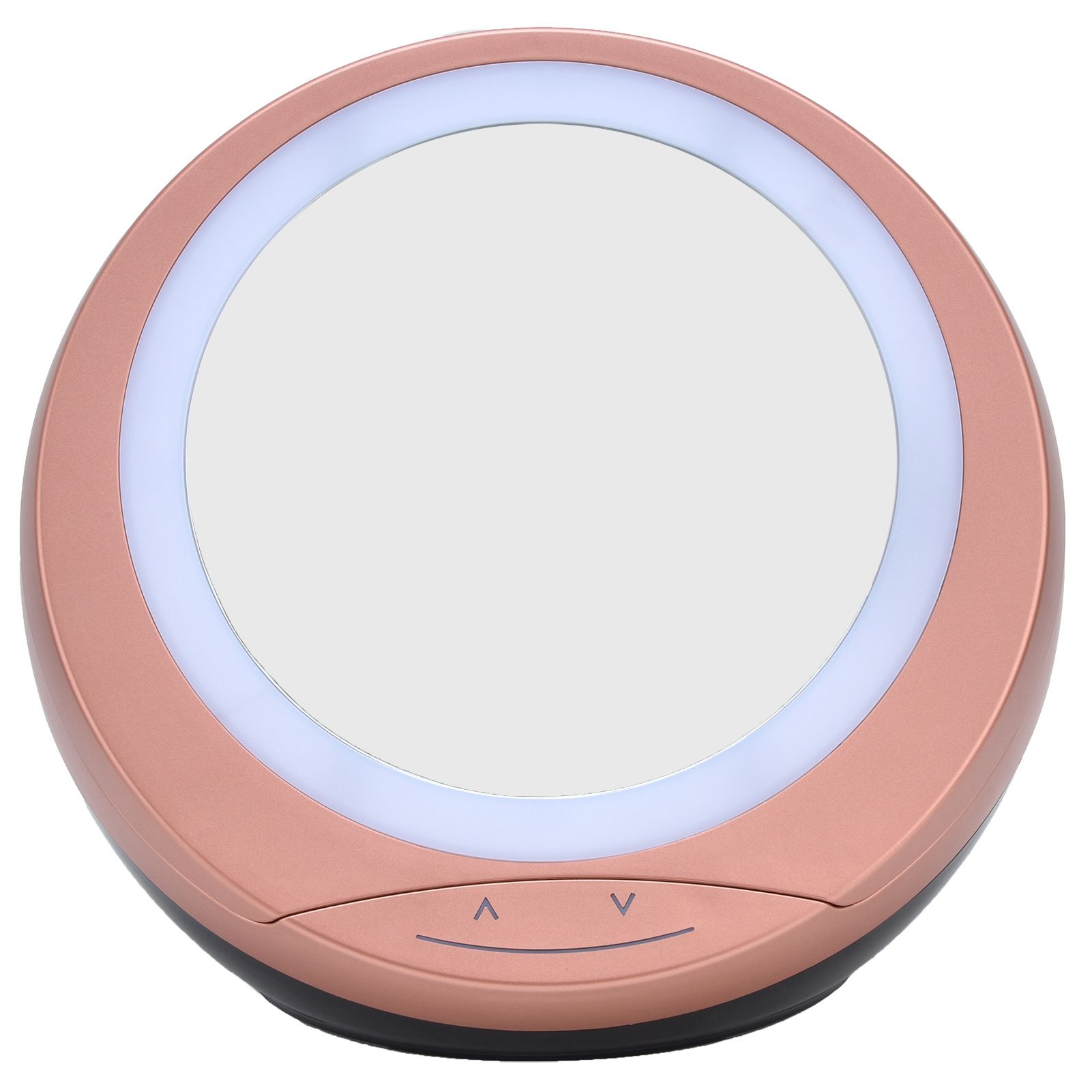 Round Makeup Mirror Dimmable White LED 2 In 1 USB Charging Cosmetic Mirror view 4