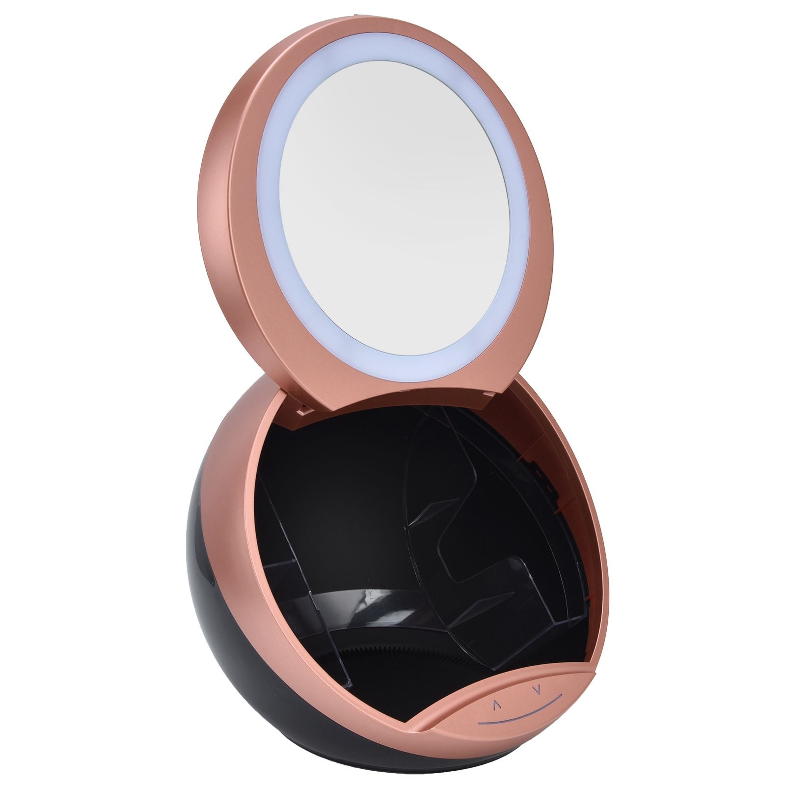 Round Makeup Mirror Dimmable White LED 2 In 1 USB Charging Cosmetic Mirror view 7