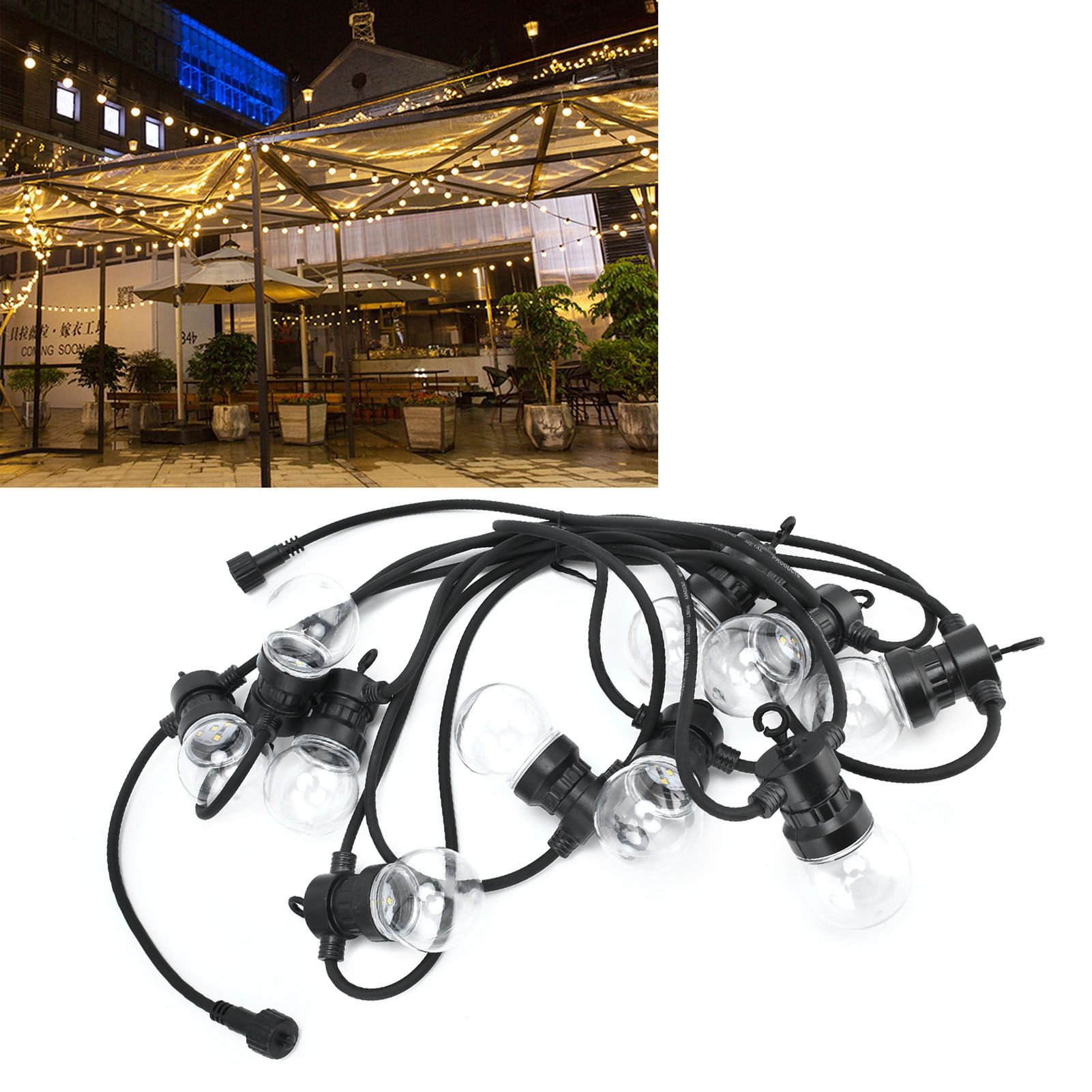 G50 Bulb String Light 5M 10LED Clear Globe Bulb Decorative Lamp for Outdoor view 11