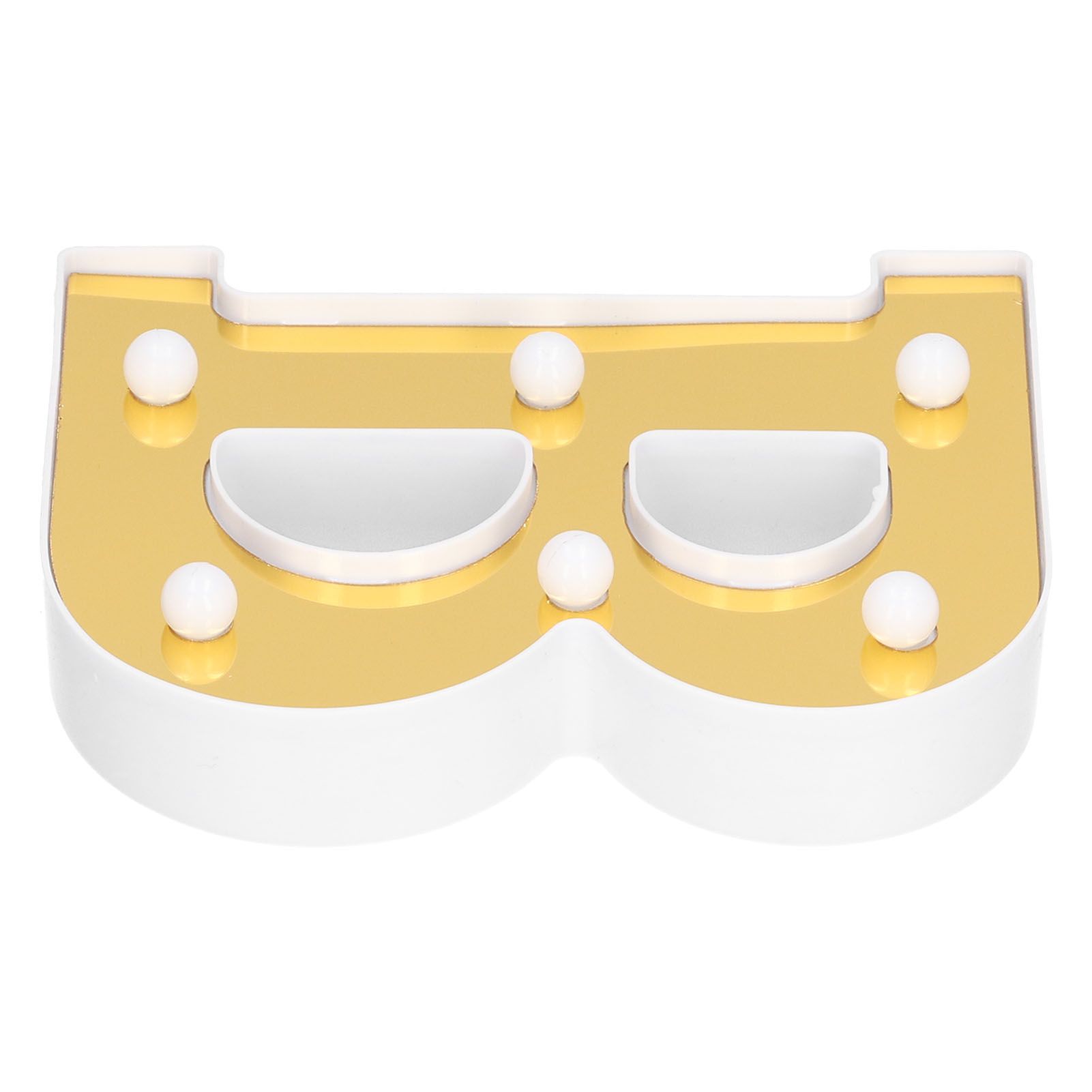 Gold BShaped Sign Lamp Innovative English Alphabet Light for Home Bar Club view 3