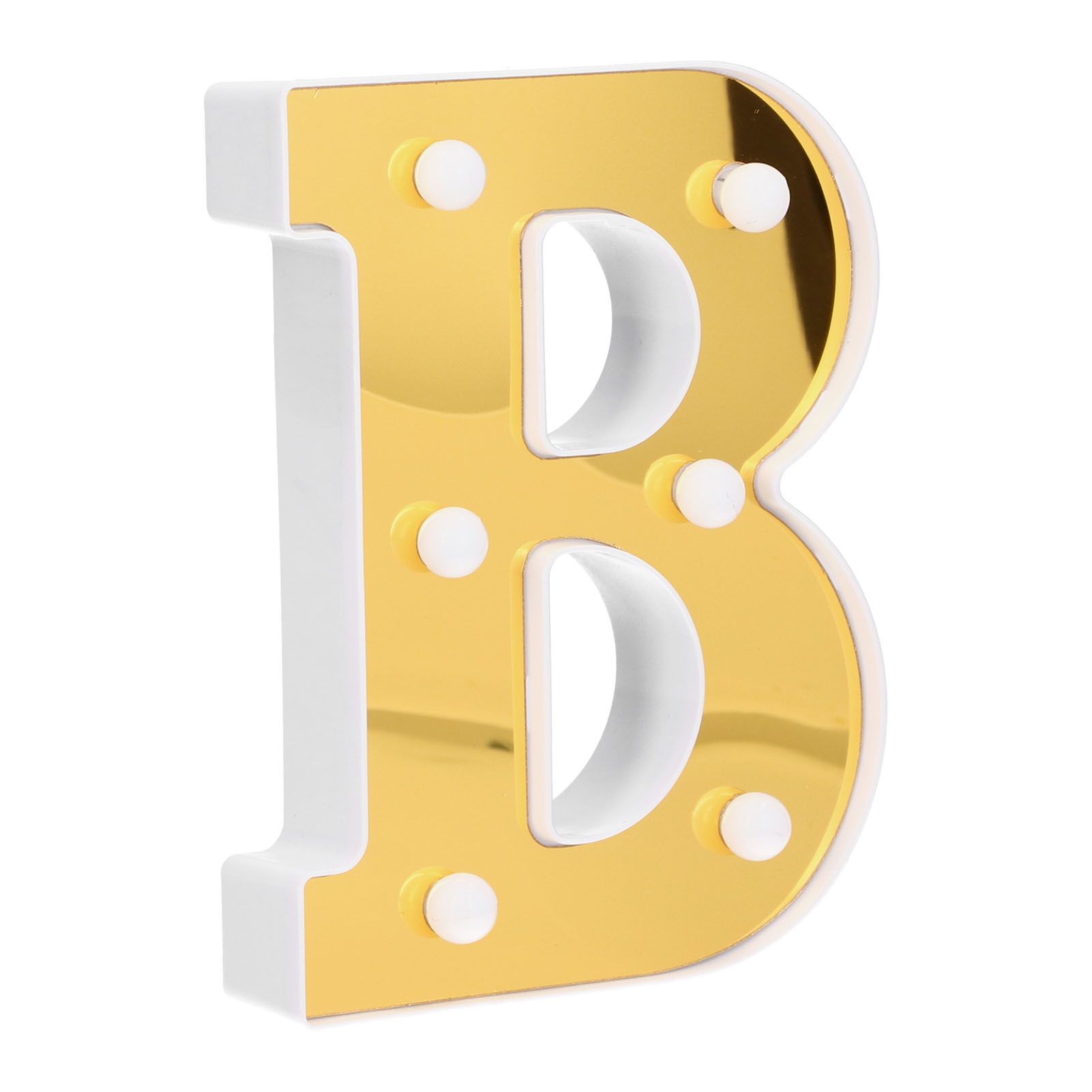 Gold BShaped Sign Lamp Innovative English Alphabet Light for Home Bar Club view 9