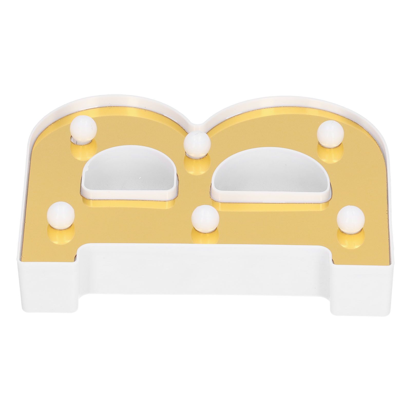 Gold BShaped Sign Lamp Innovative English Alphabet Light for Home Bar Club view 10