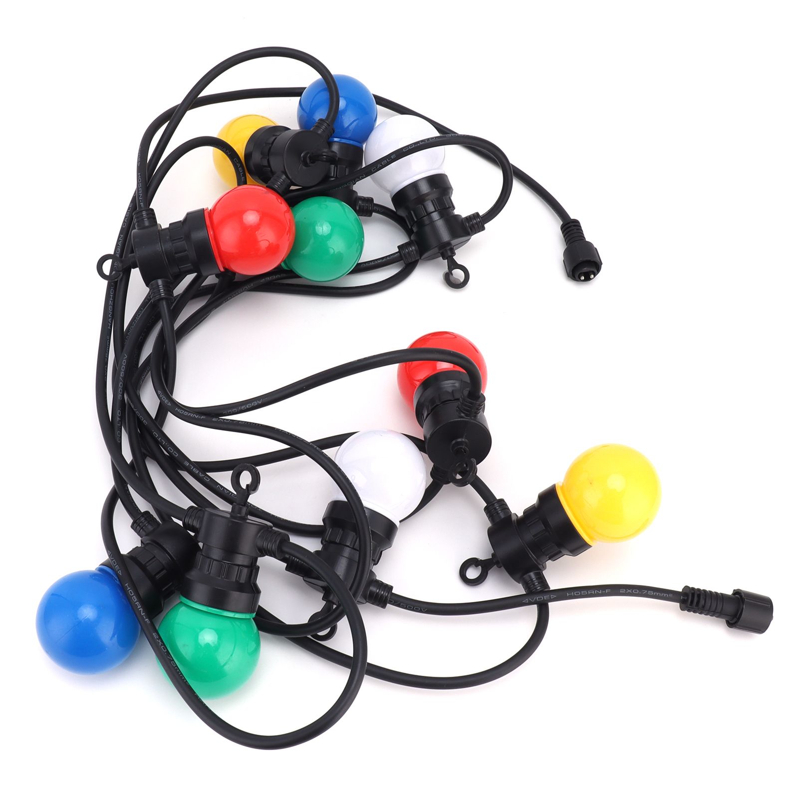 G50 Bulb String Light 5M 10LED Colorful Hanging RGB Globe Lights for Outdoor view 5