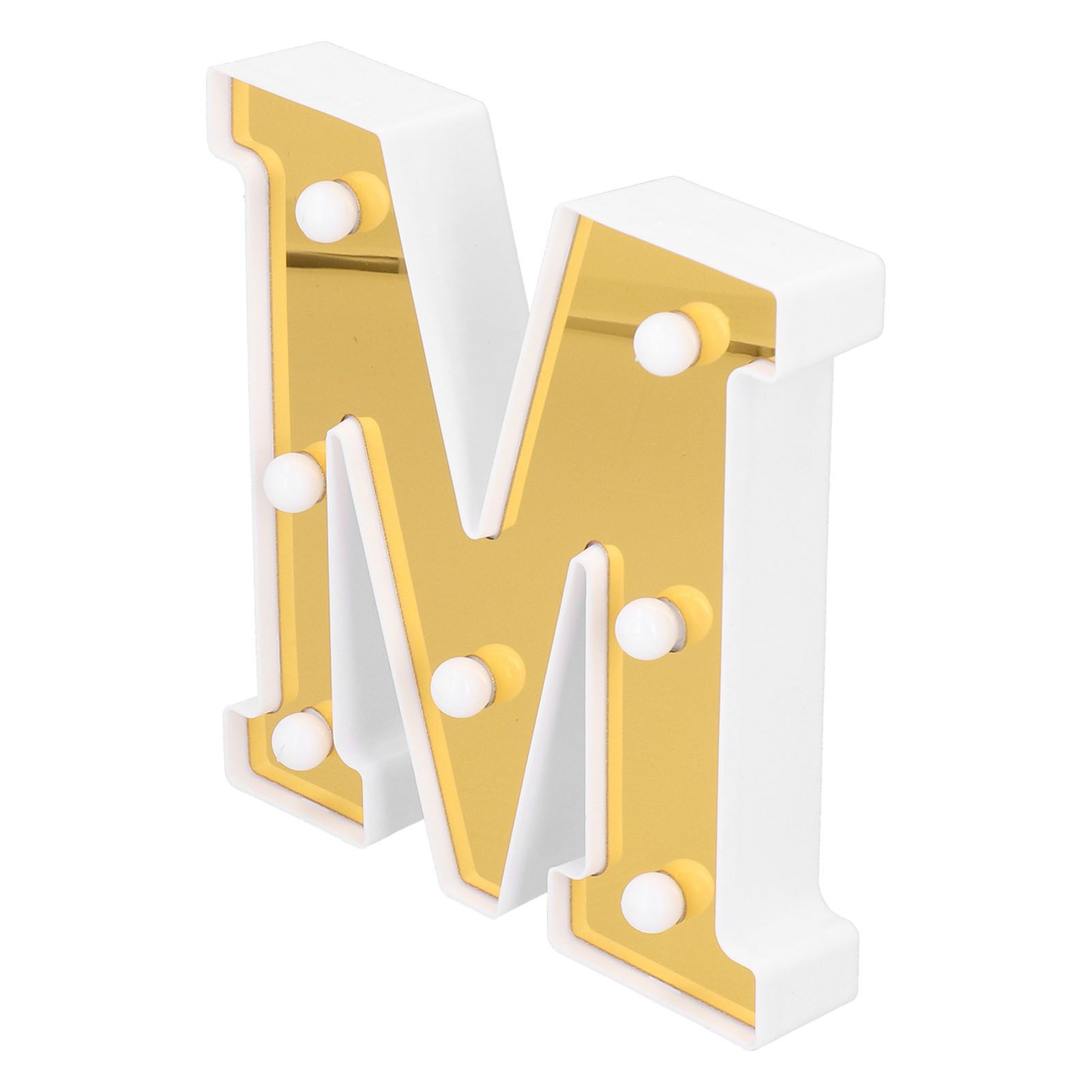 LED Decorative Lamp Gold MShape English Alphabet Light Home Indoor Lighting view 6