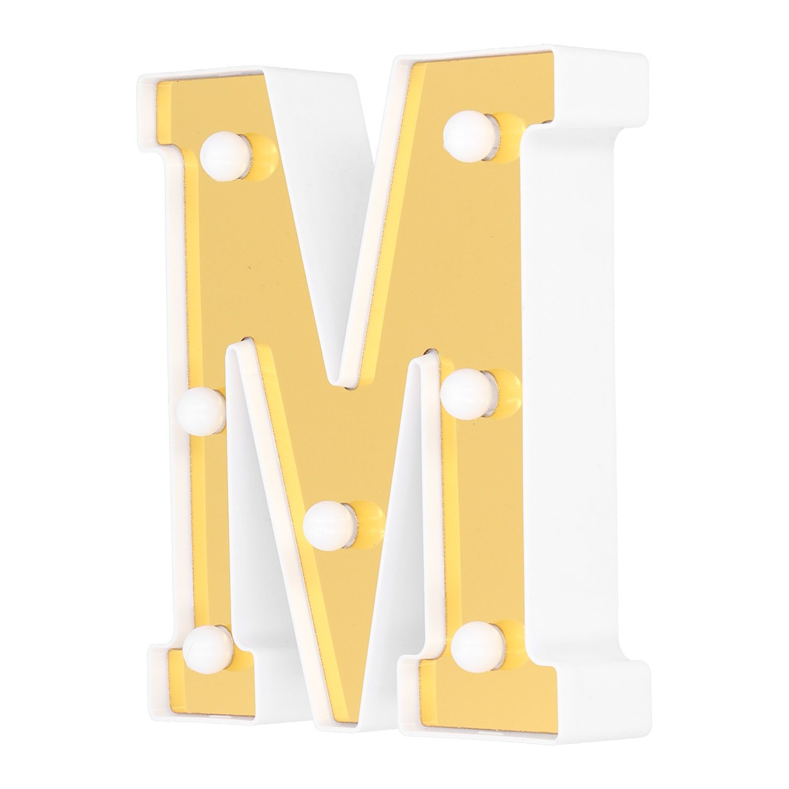 LED Decorative Lamp Gold MShape English Alphabet Light Home Indoor Lighting view 10