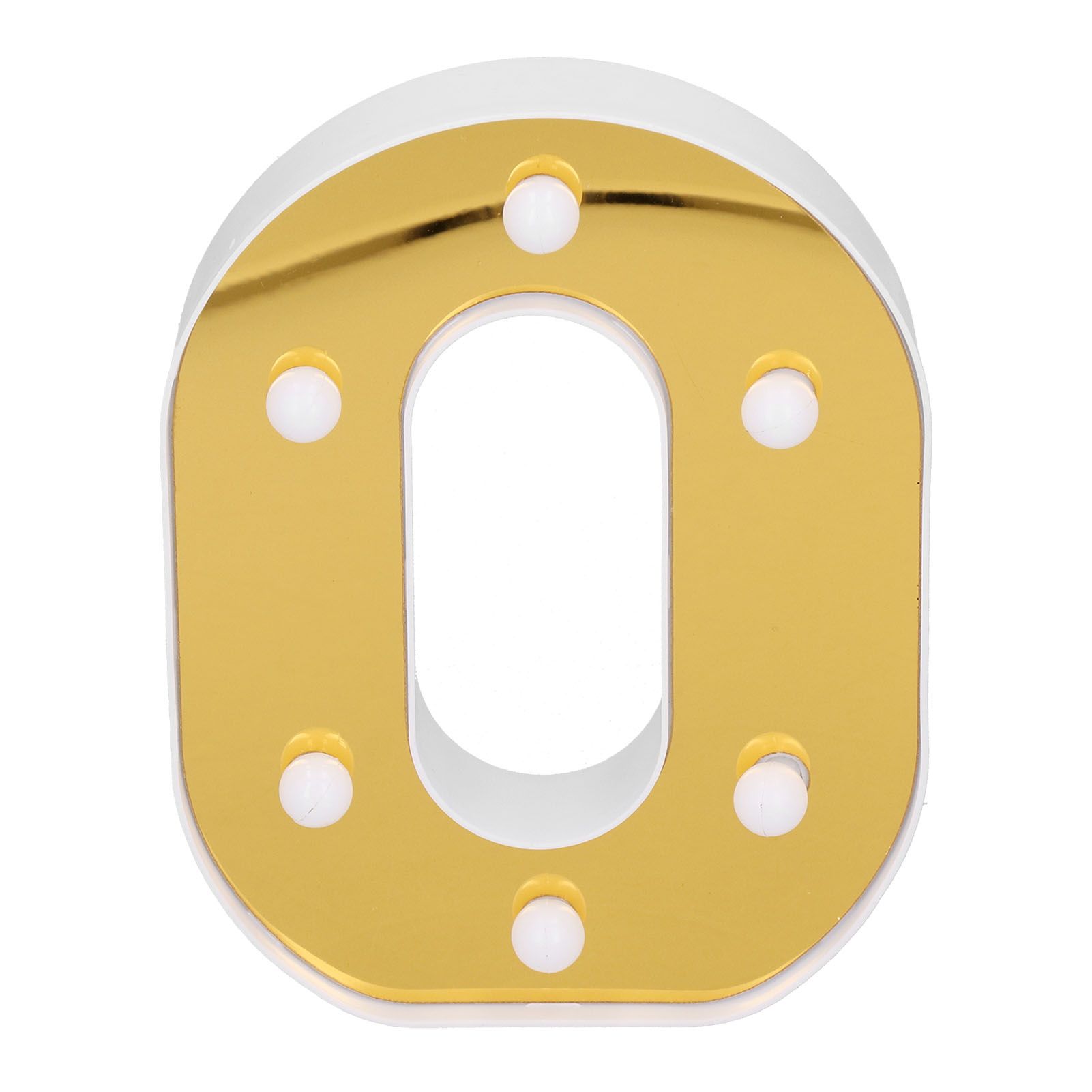 Gold Letter O Sign Lamp LED Alphabet Lamp for Bedroom Wedding Birthday Party view 2