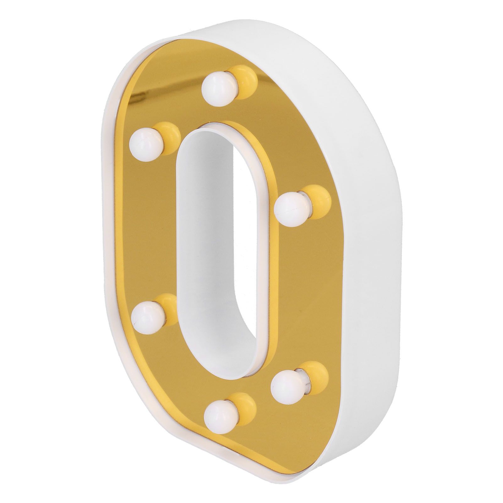 Gold Letter O Sign Lamp LED Alphabet Lamp for Bedroom Wedding Birthday Party view 6