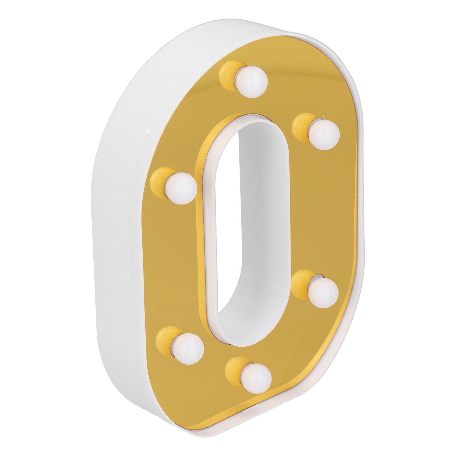 Gold Letter O Sign Lamp LED Alphabet Lamp for Bedroom Wedding Birthday Party view 9