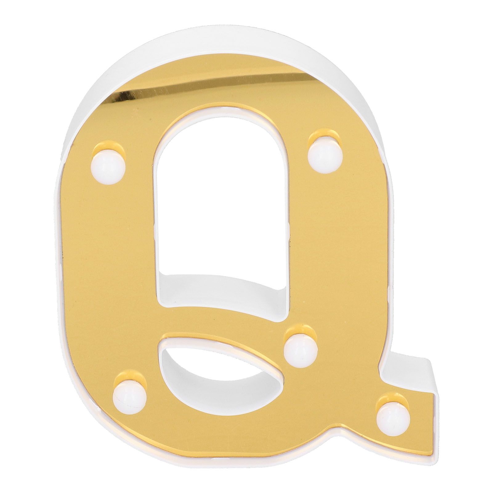 Gold Letter Q Sign Lamp LED Alphabet Decorative Lamp for Bedroom Wedding view 2