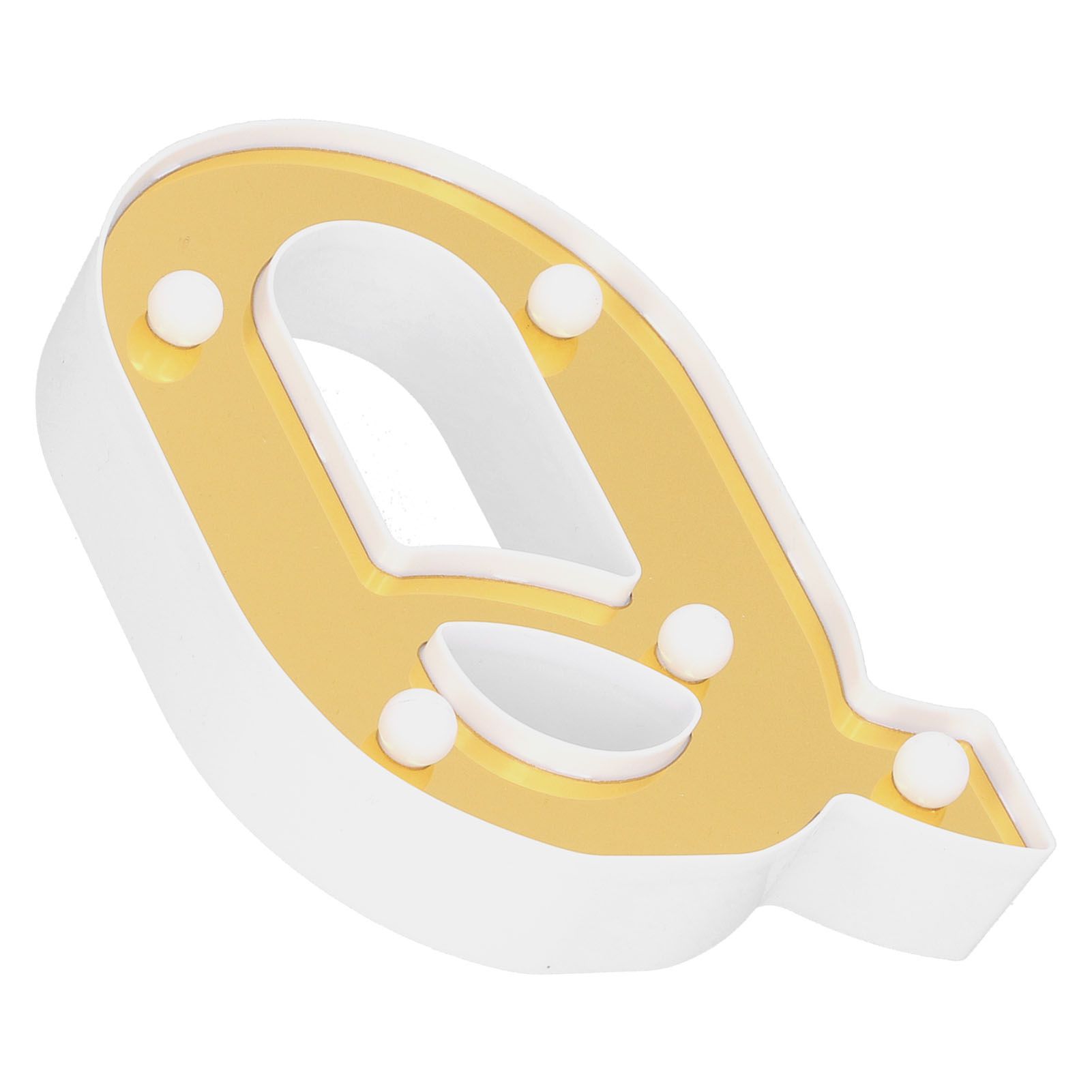 Gold Letter Q Sign Lamp LED Alphabet Decorative Lamp for Bedroom Wedding view 3