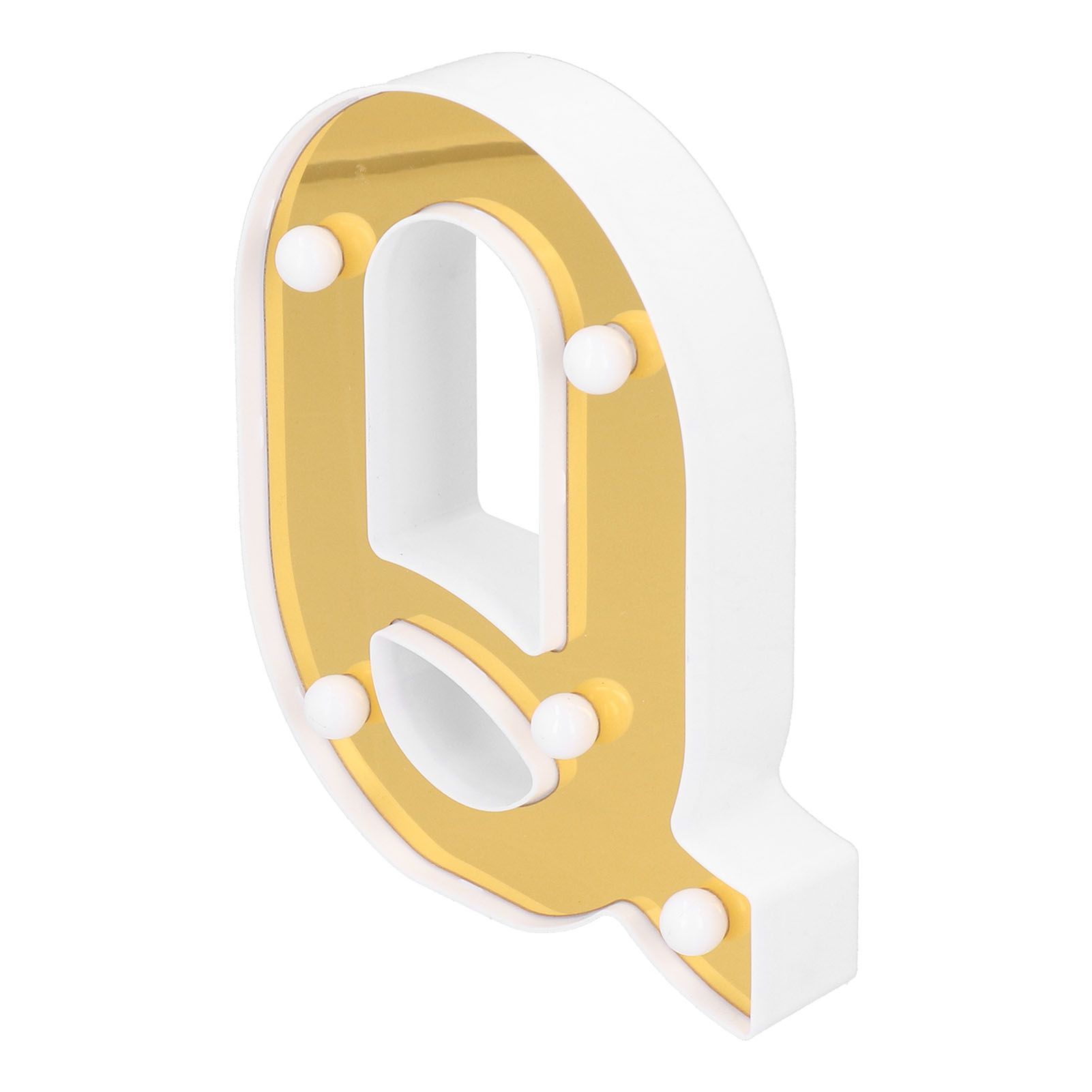 Gold Letter Q Sign Lamp LED Alphabet Decorative Lamp for Bedroom Wedding view 4