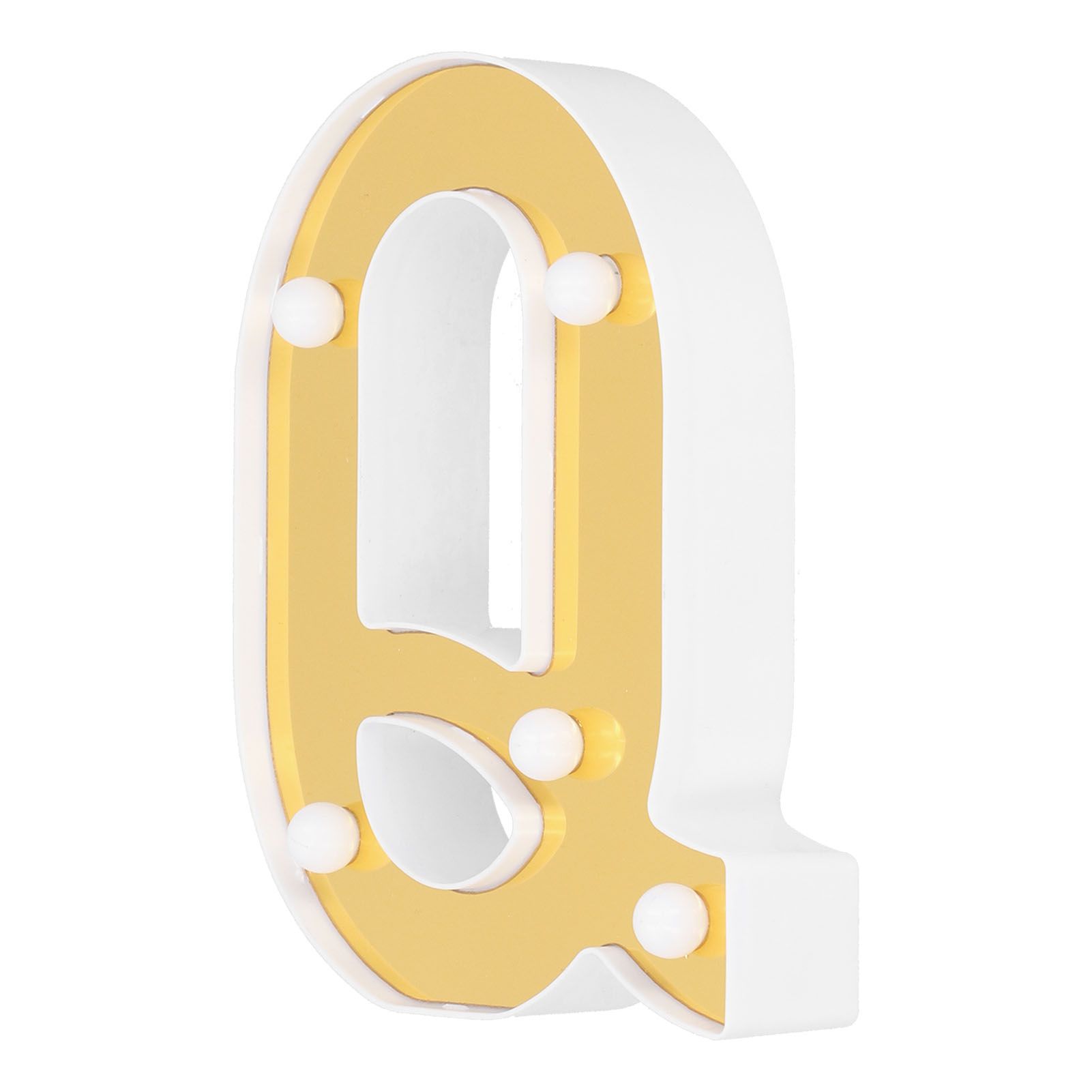 Gold Letter Q Sign Lamp LED Alphabet Decorative Lamp for Bedroom Wedding view 6