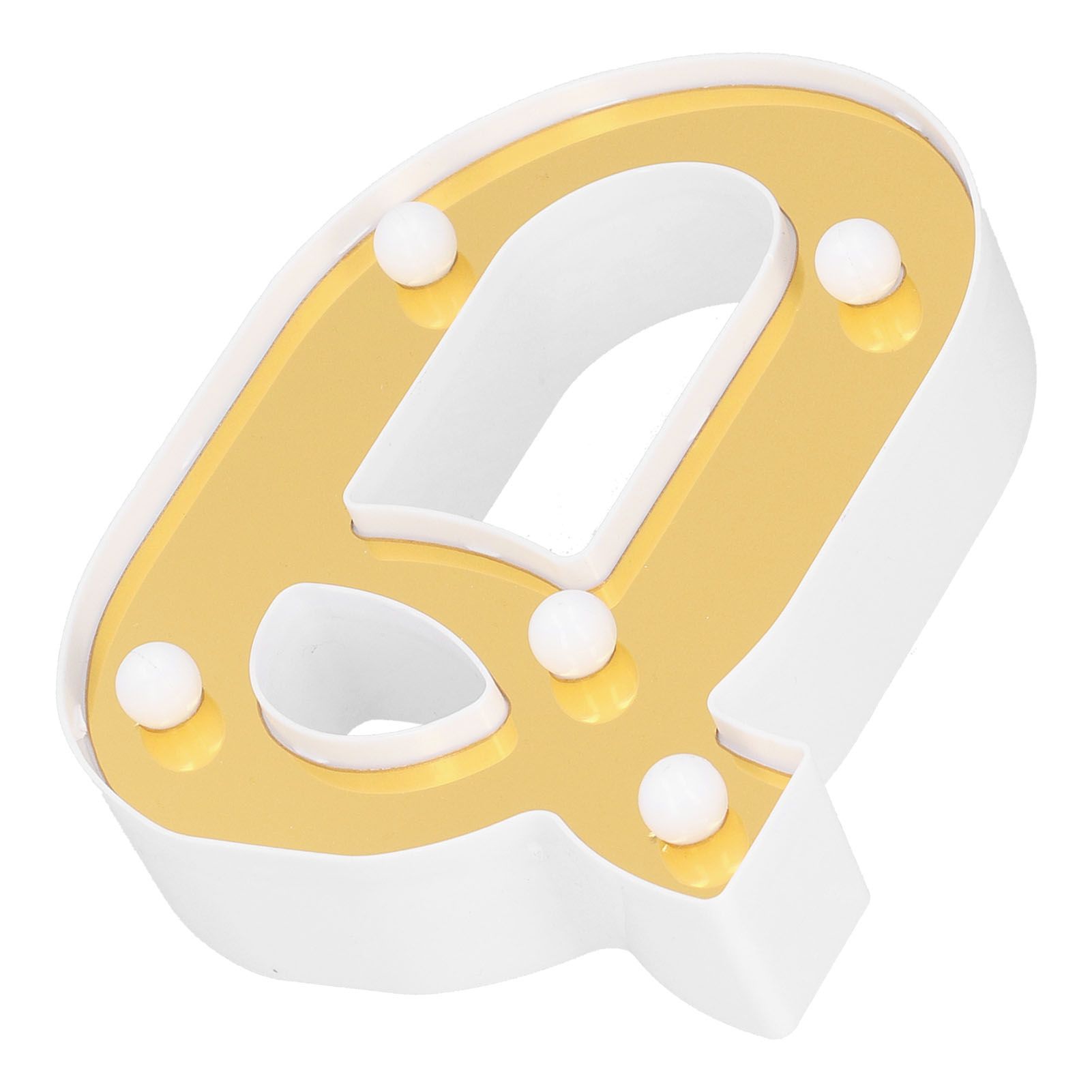 Gold Letter Q Sign Lamp LED Alphabet Decorative Lamp for Bedroom Wedding view 9
