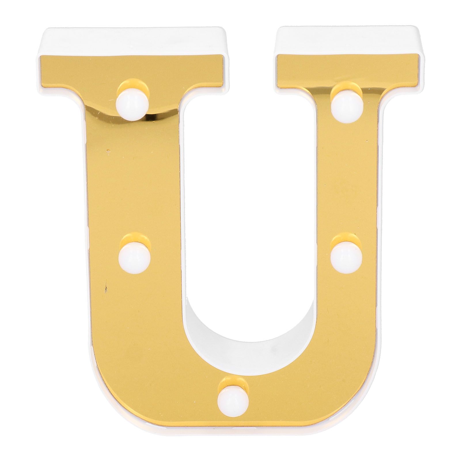 LED Lamp UShape Gold Alphabet Light for Wedding Proposal Birthday Party view 2