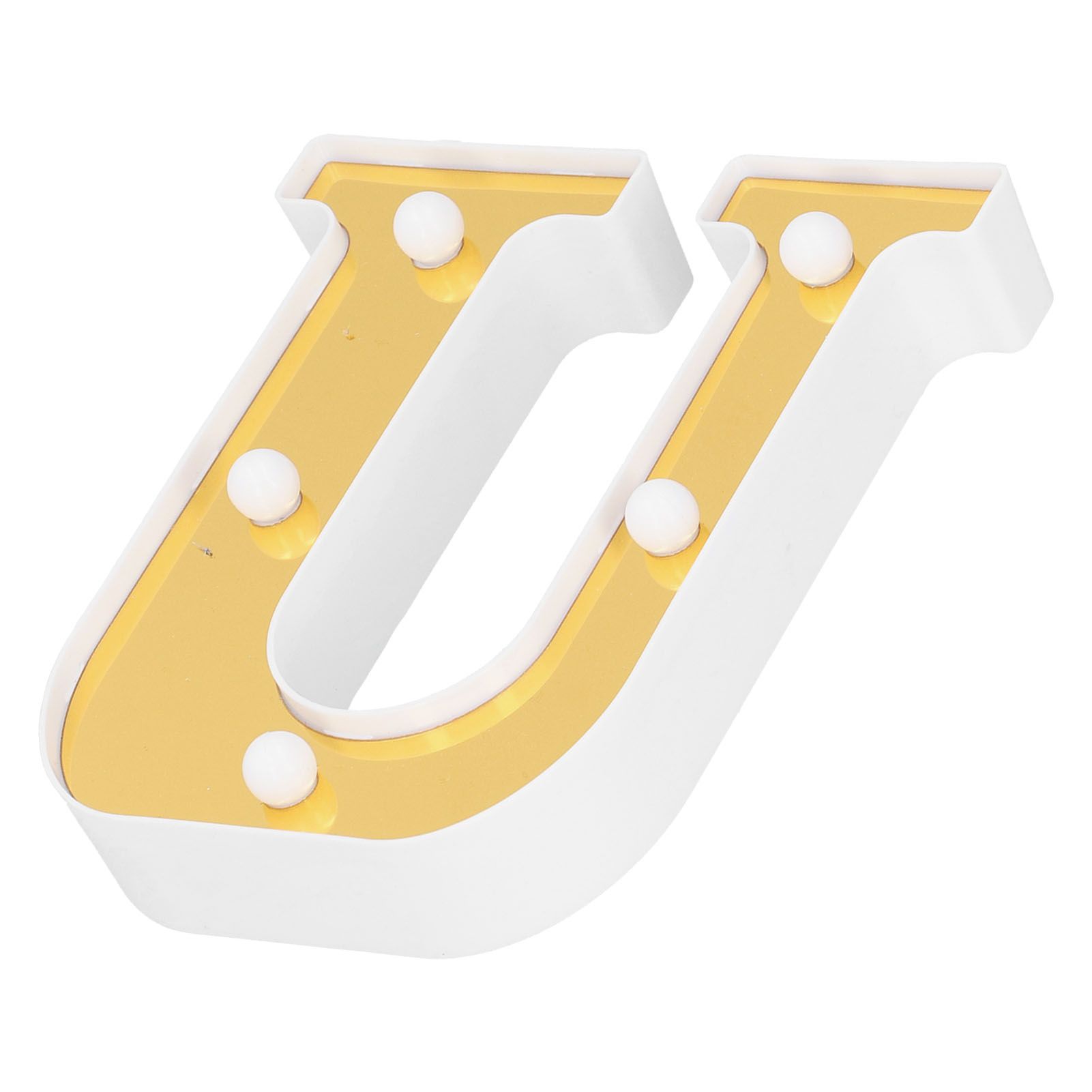 LED Lamp UShape Gold Alphabet Light for Wedding Proposal Birthday Party view 3