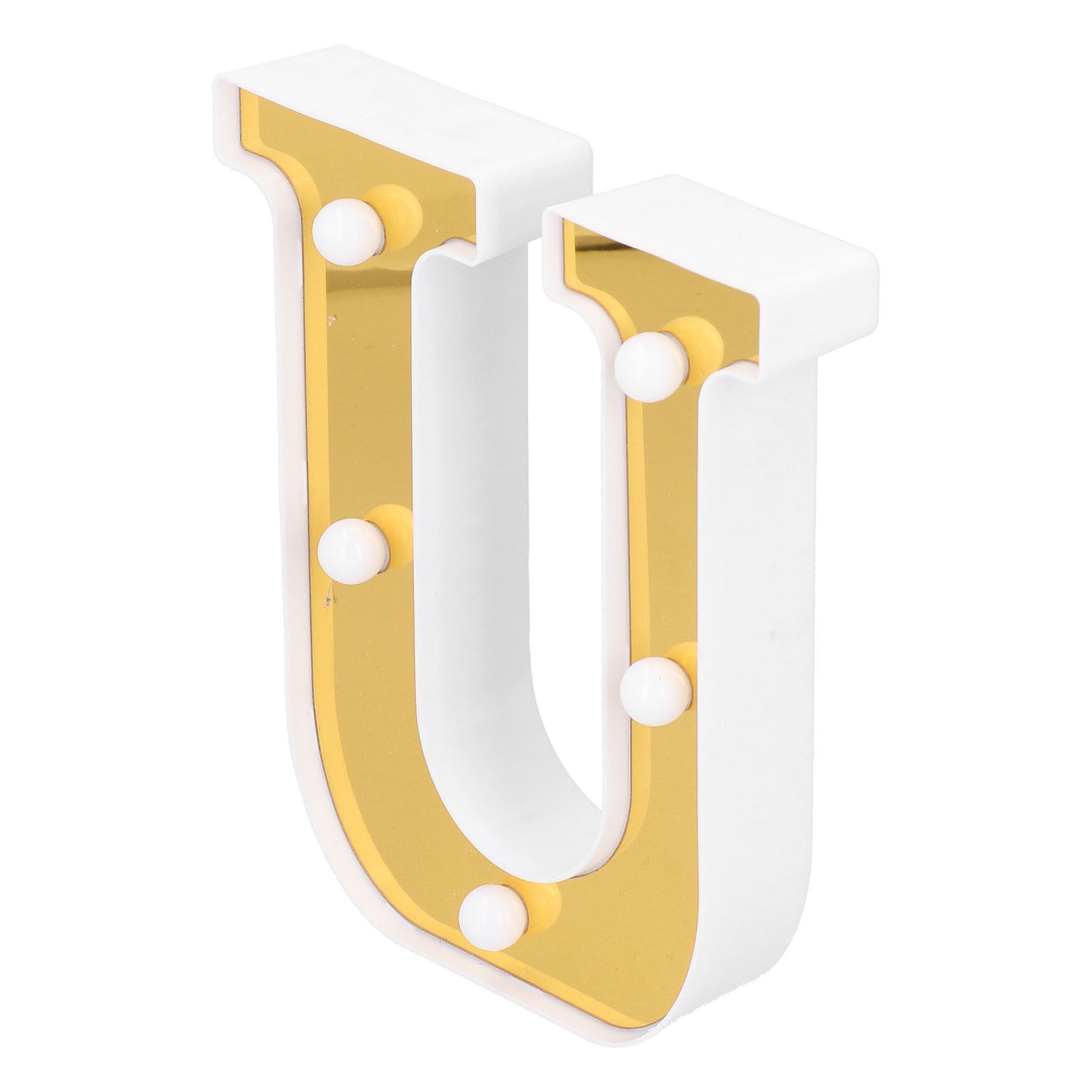 LED Lamp UShape Gold Alphabet Light for Wedding Proposal Birthday Party view 4