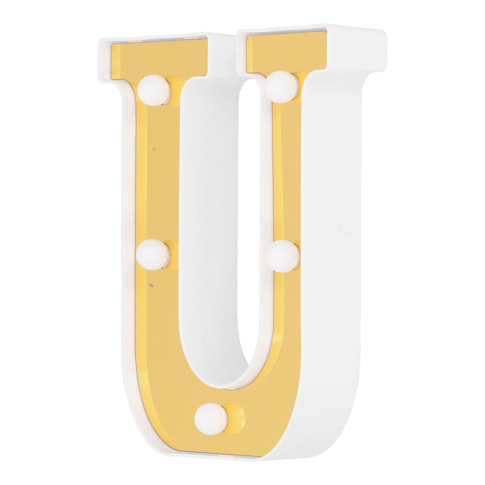 LED Lamp UShape Gold Alphabet Light for Wedding Proposal Birthday Party view 10