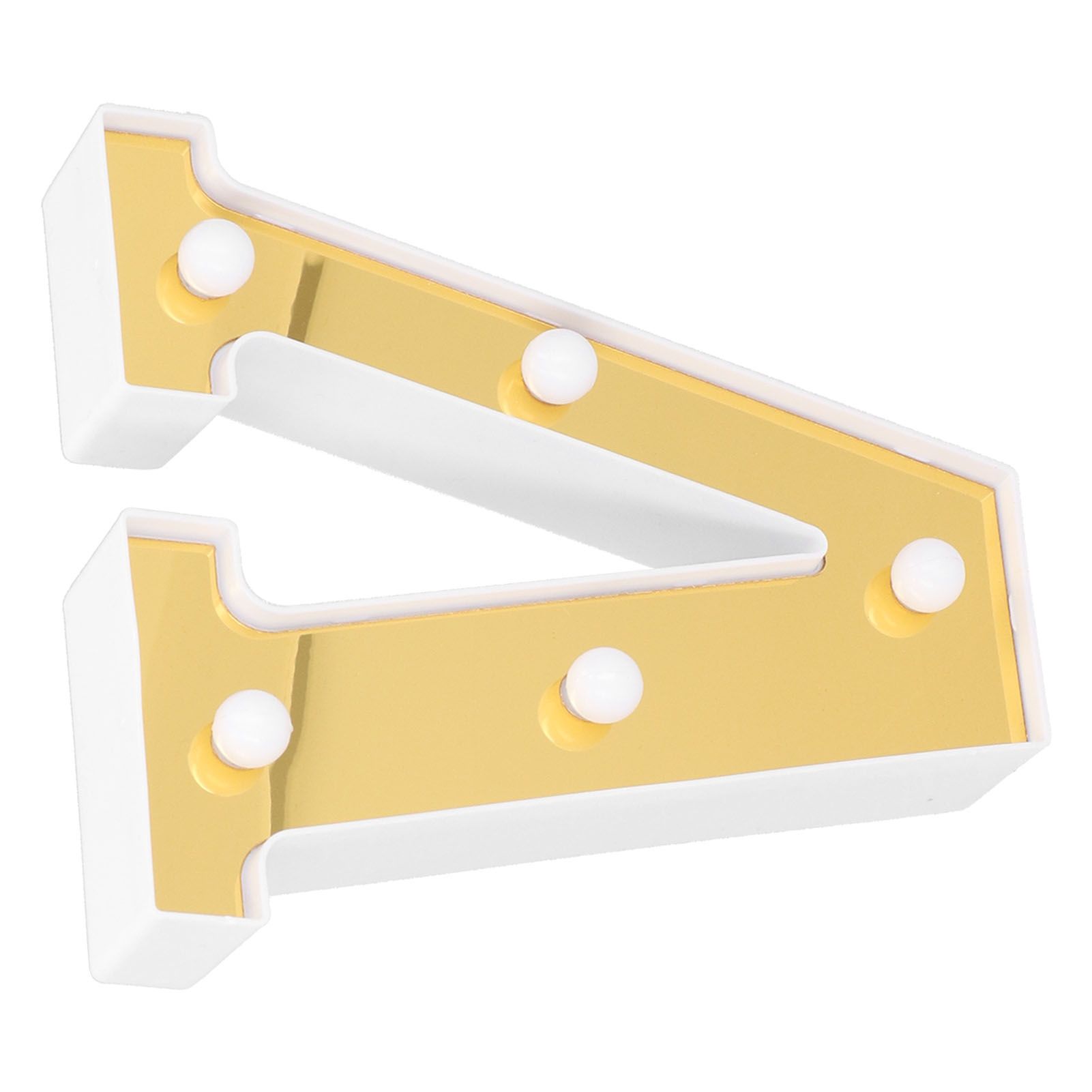 Gold LED Alphabet Lamp VShape Marriage Proposal Festival Party Decoration view 5