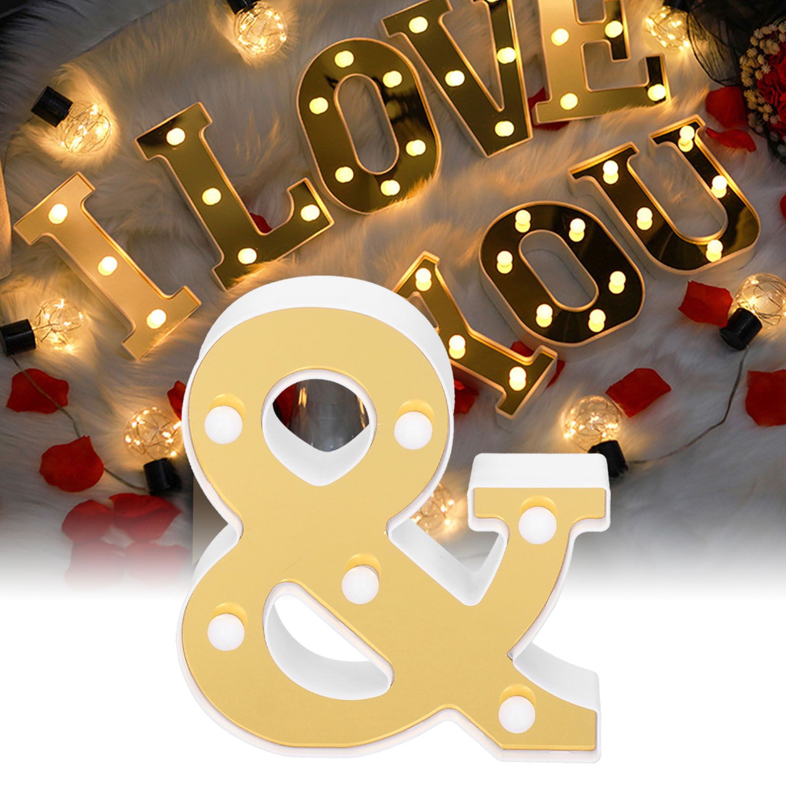 ＆ Shape LED Lamp Innovative Punctuation Sign Light for Marriage Proposal view 11